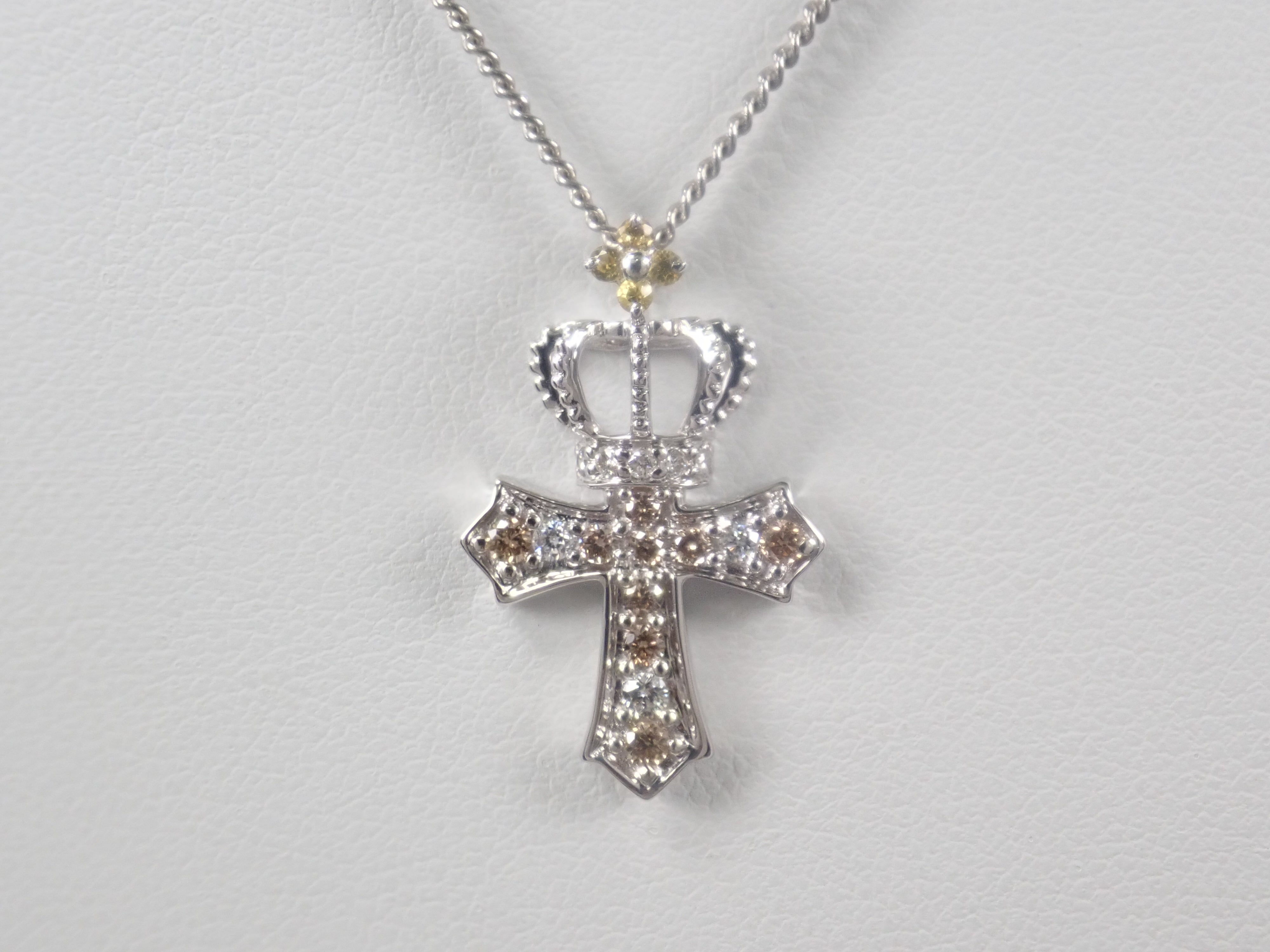 K18WG イエローサファイア 0.05ct ペンダントトップ(ネックレストップ)