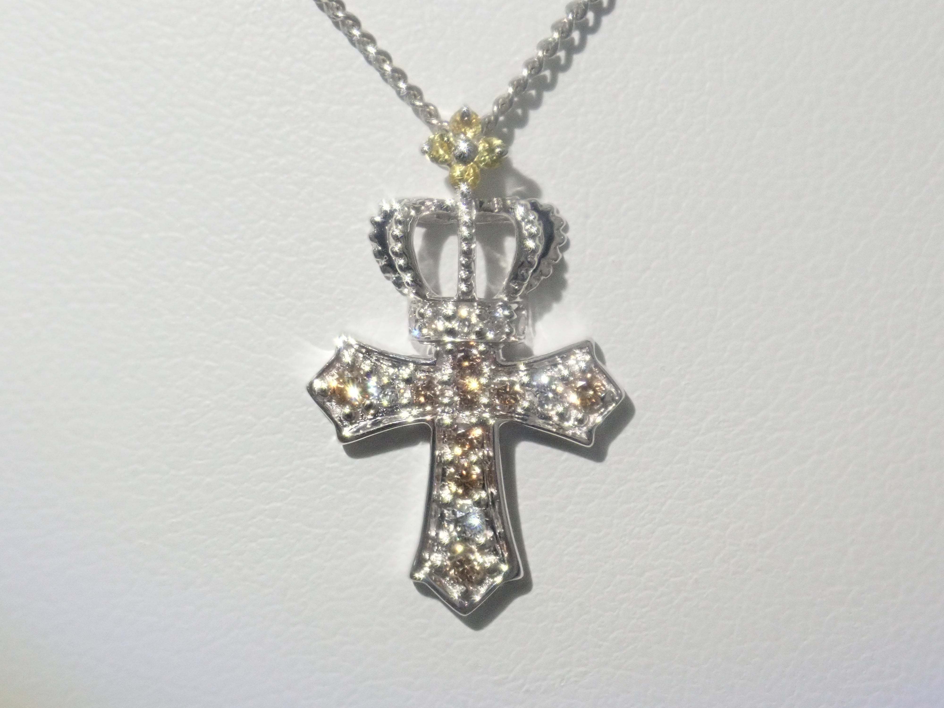 K18WG イエローサファイア 0.05ct ペンダントトップ(ネックレストップ)