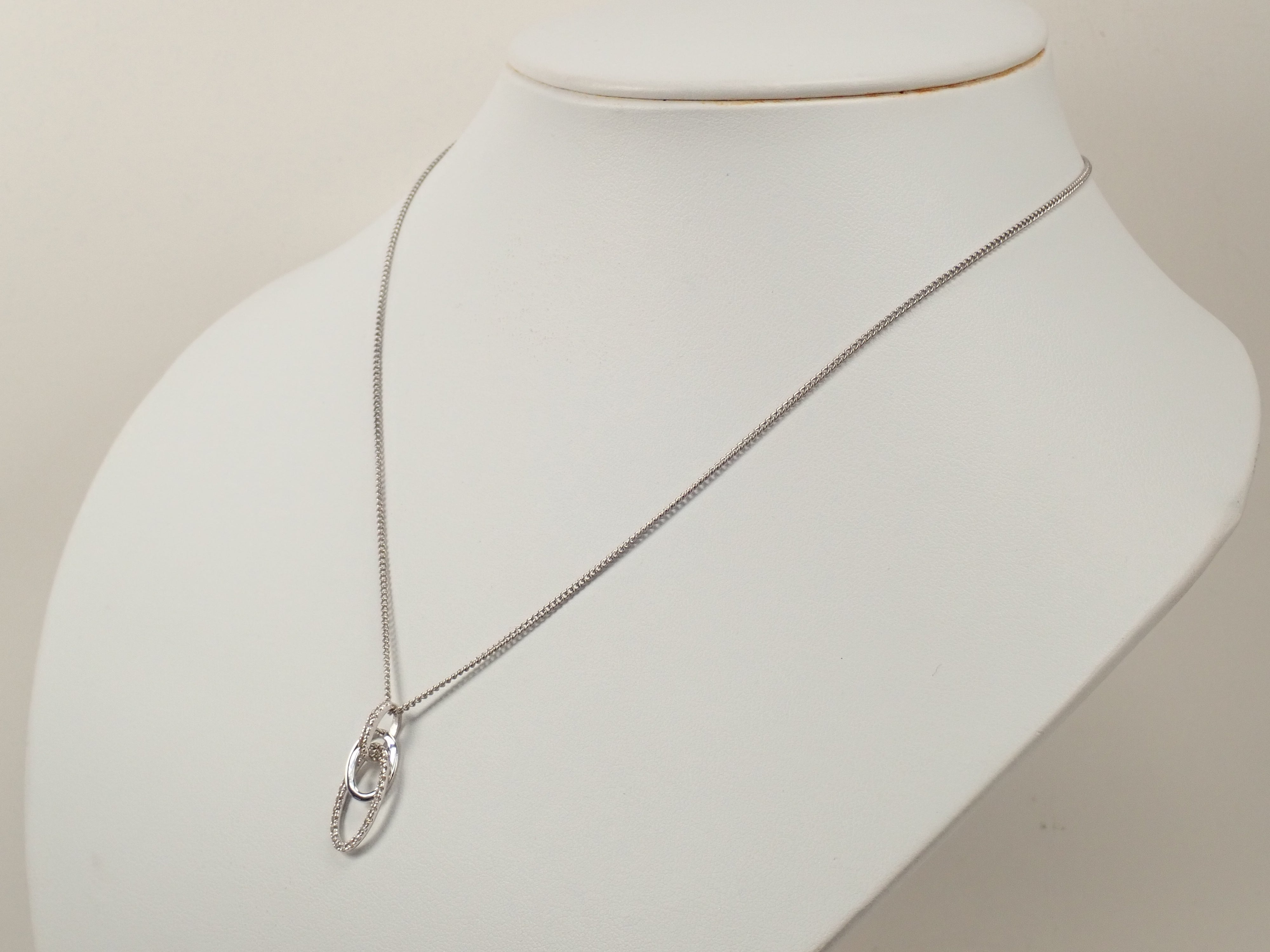 【22602594掲載】【カラフリ】K18WG ダイヤモンド 0.21ct ペンダント(ネックレス)