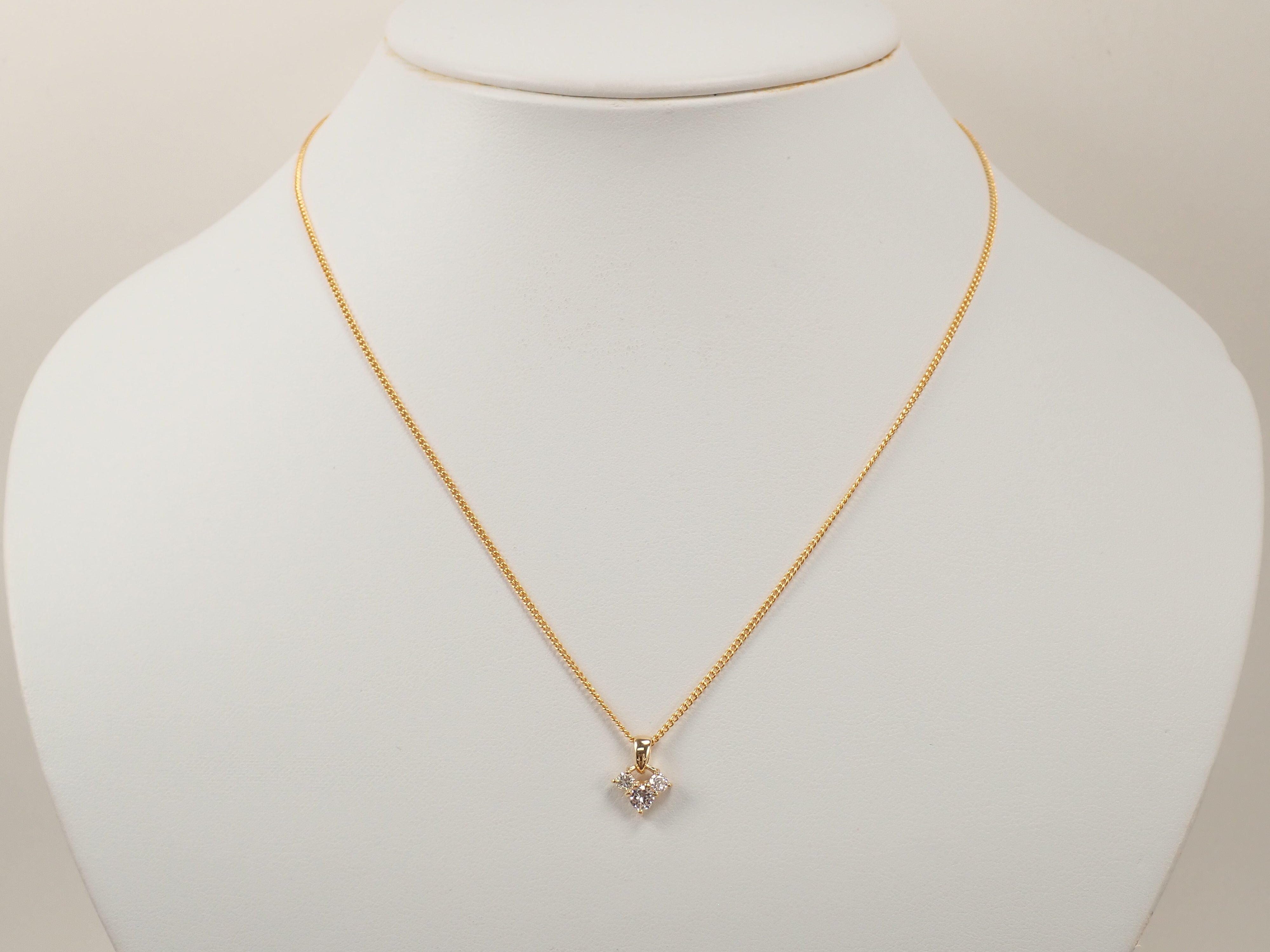 【22602595掲載】【カラフリ】K18 ダイヤモンド 0.3ct ペンダント(ネックレス)