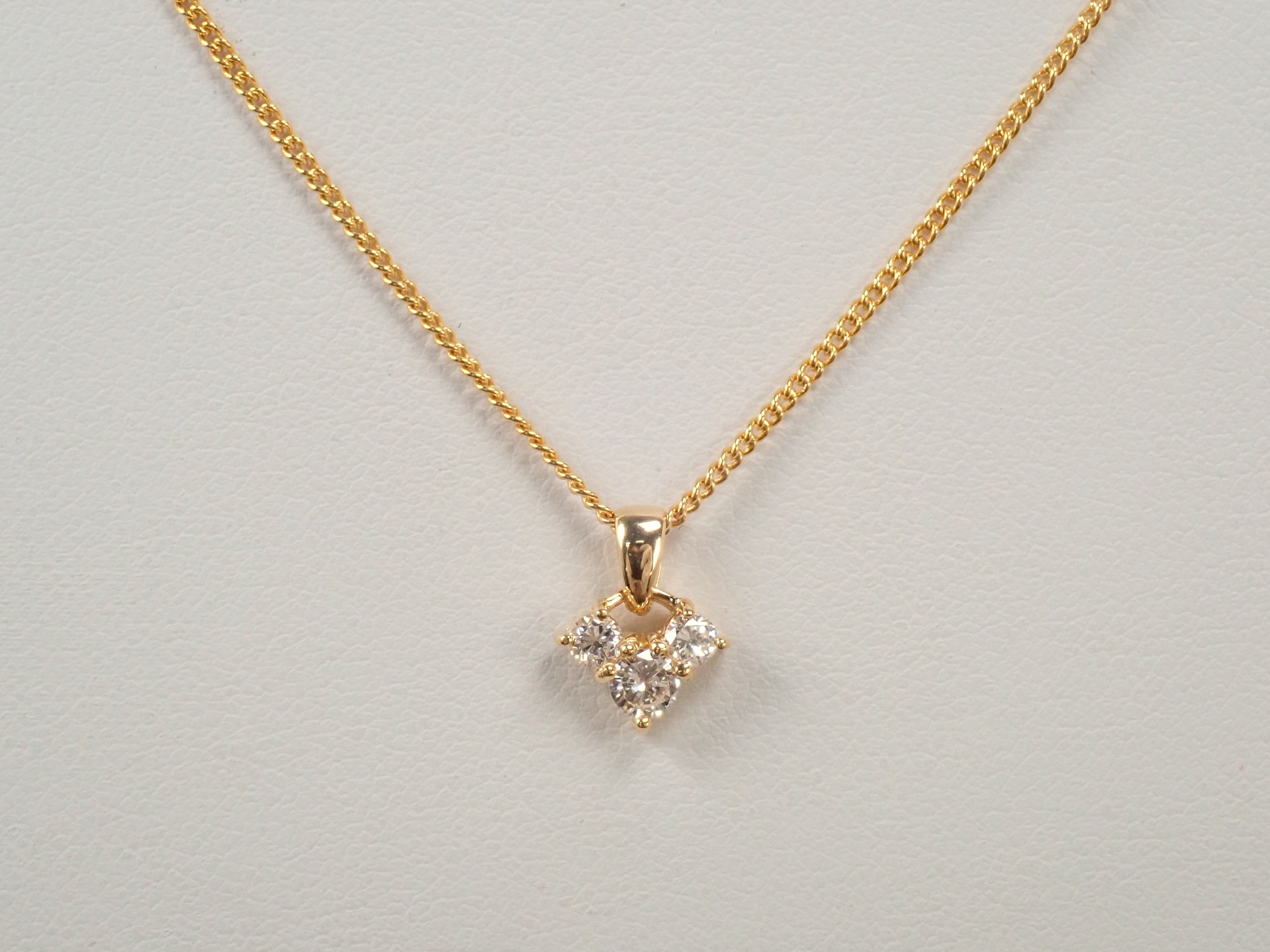 【22602595掲載】【カラフリ】K18 ダイヤモンド 0.3ct ペンダント(ネックレス)