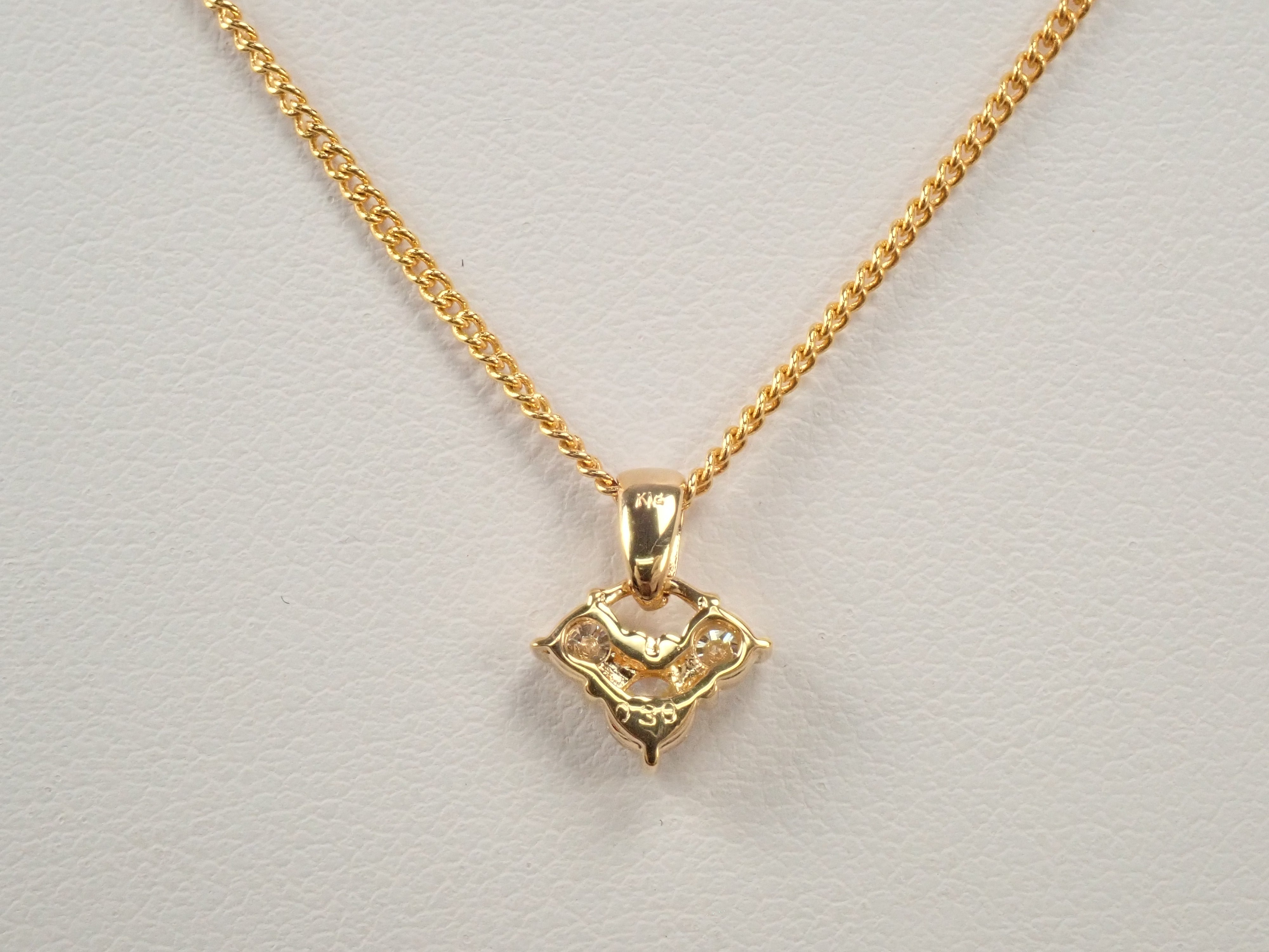 【22602595掲載】【カラフリ】K18 ダイヤモンド 0.3ct ペンダント(ネックレス)
