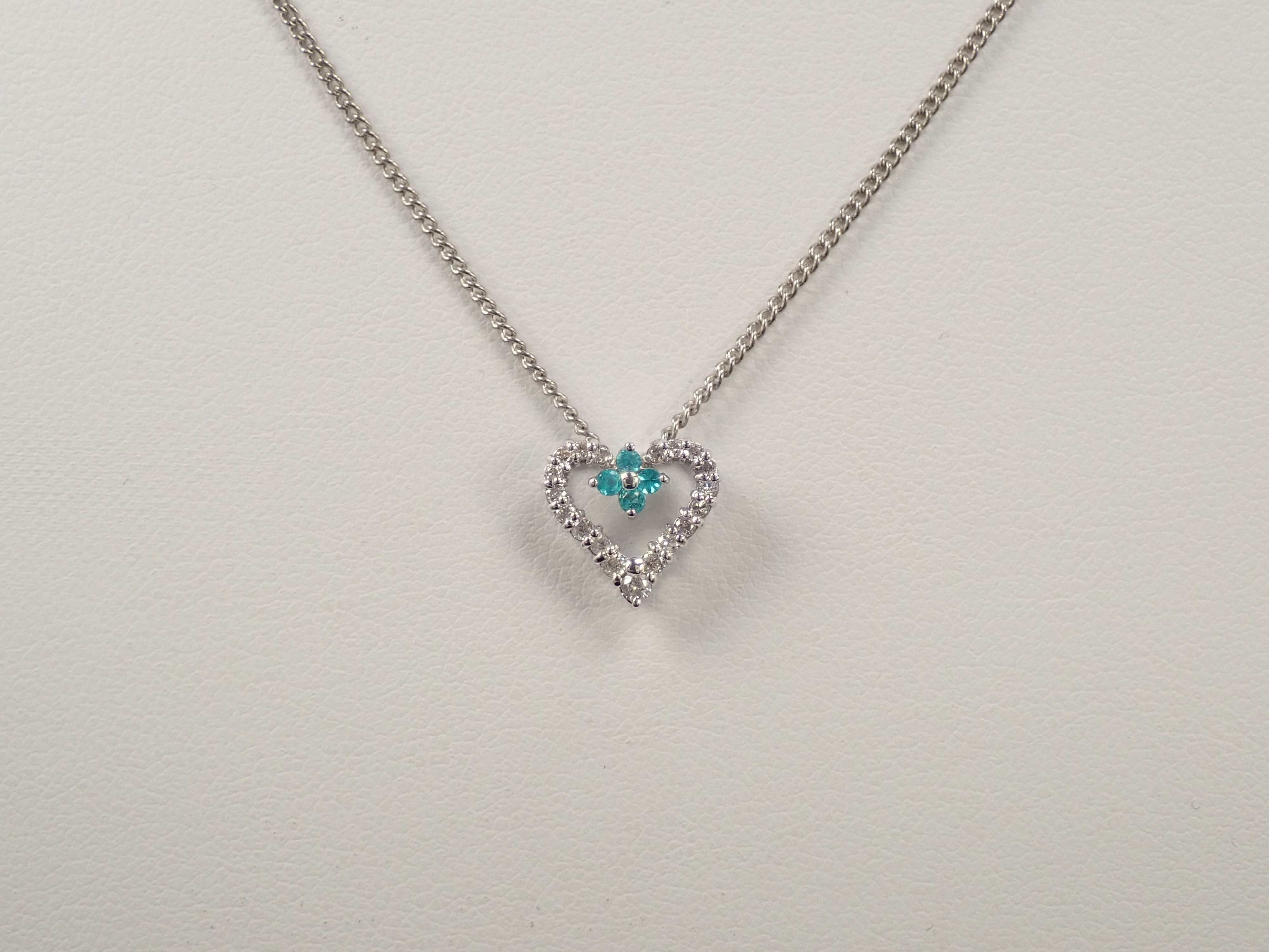 Pt900 ブラジル産パライバトルマリン 0.06ct ペンダント(ネックレス)