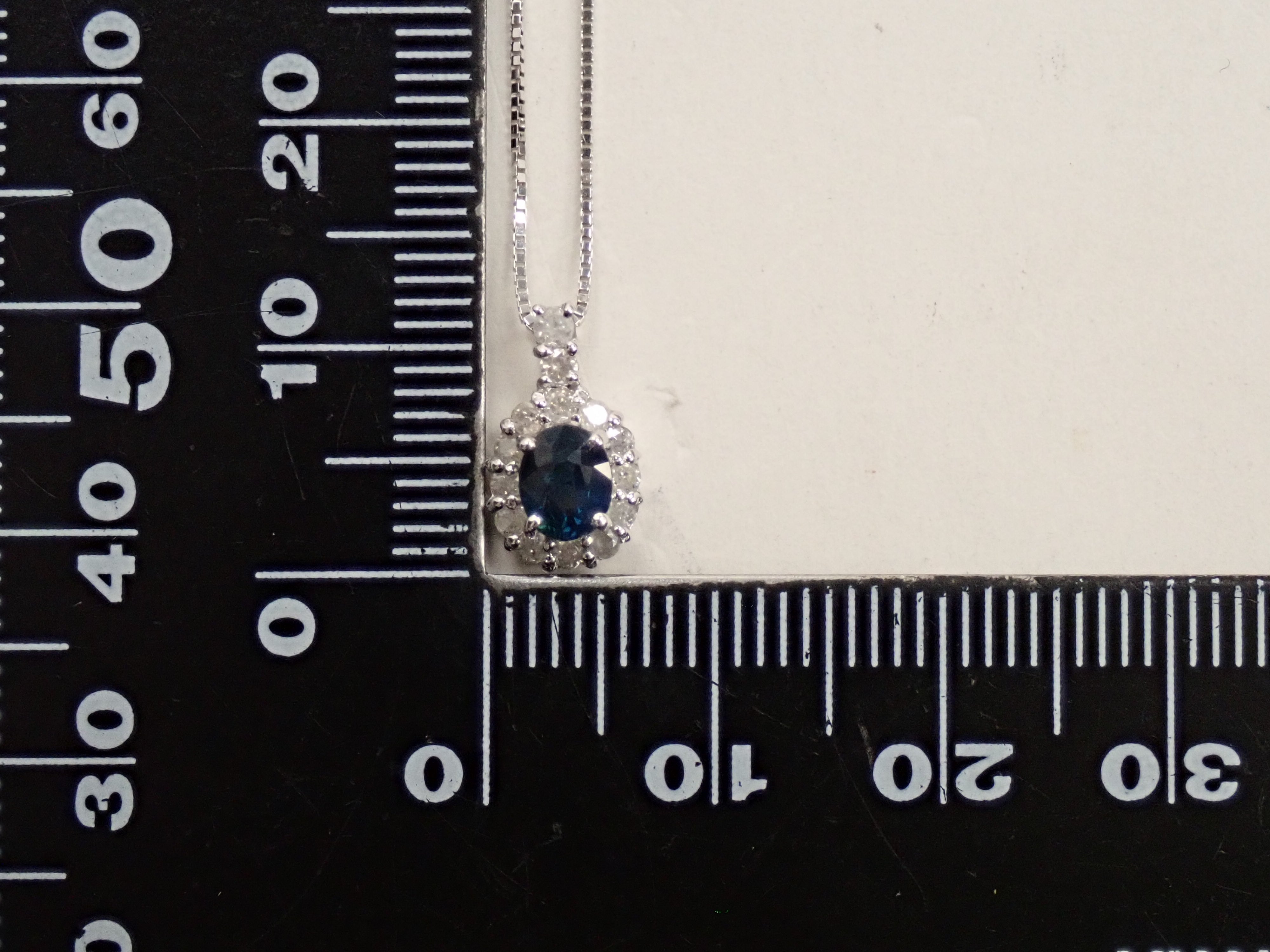 【22602602掲載】【カラフリ】K14WG ブルーサファイア 0.22ctct ペンダント(ネックレス)