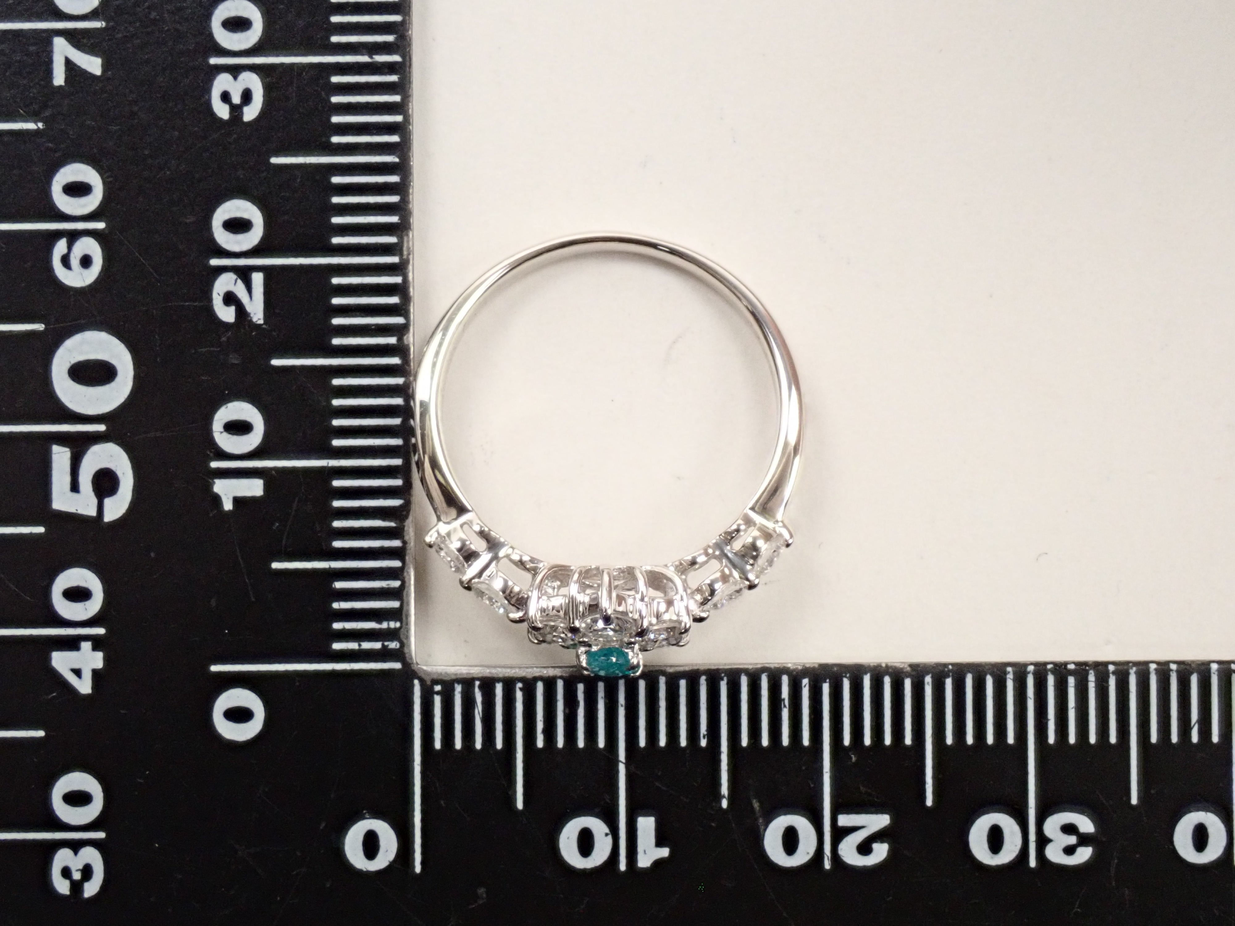 【22602604掲載】【カラフリ】Pt900 ブラジル産パライバトルマリン 0.11ct リング