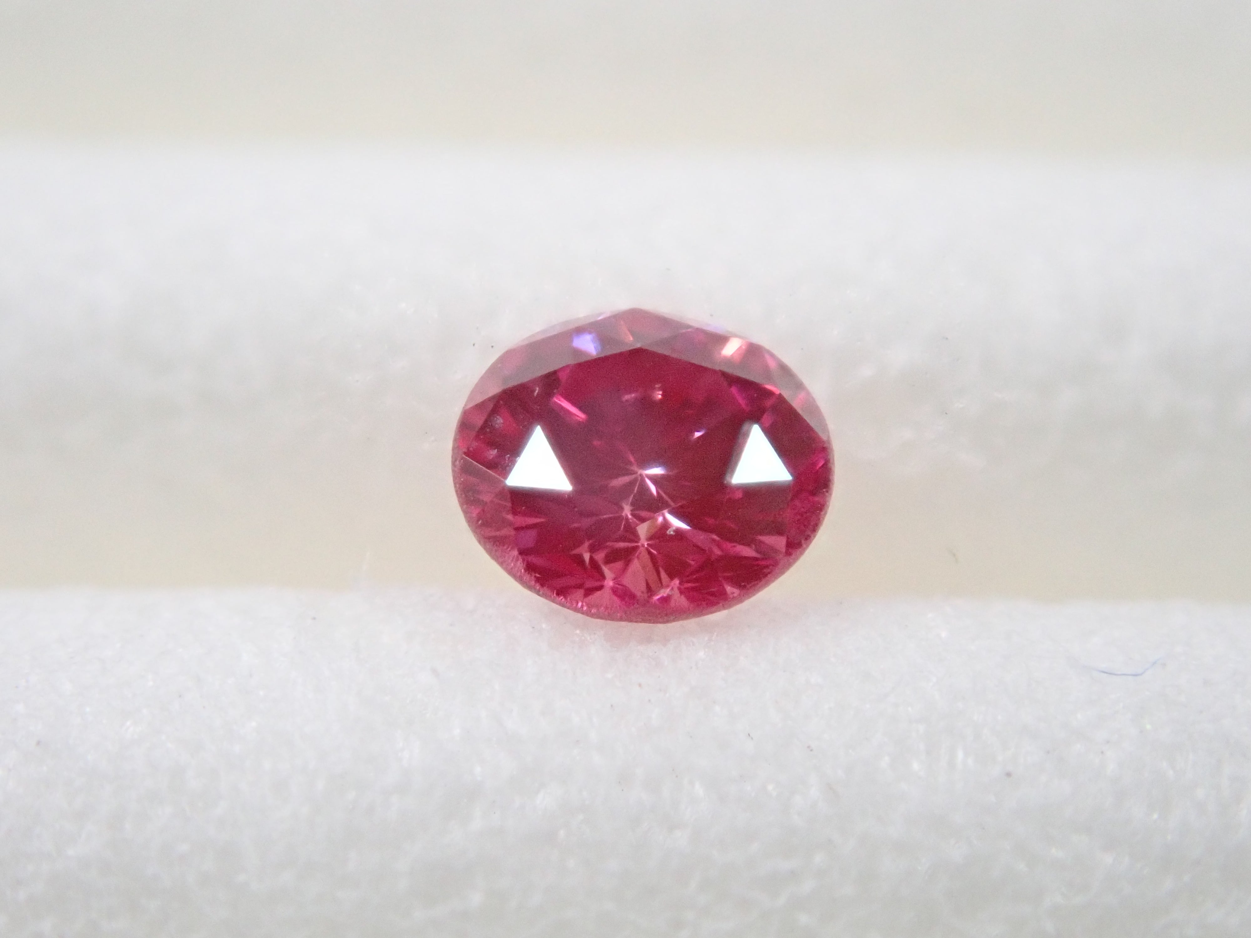 ピンクダイヤモンド(トリートメント) 0.095ctルース(FANCY PURPLISH PURPLISH PINK, SI1)