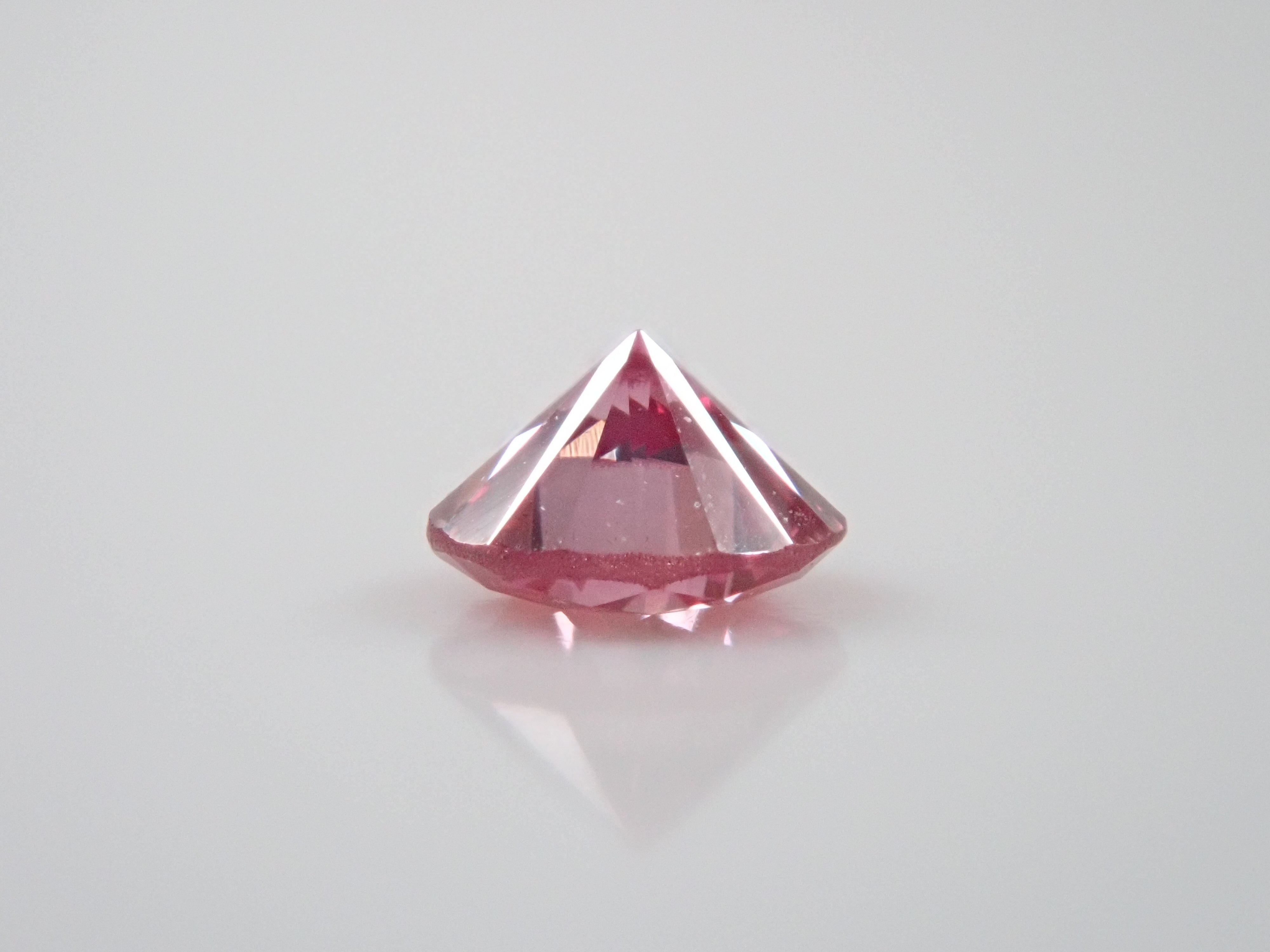 ピンクダイヤモンド(トリートメント) 0.095ctルース(FANCY PURPLISH PURPLISH PINK, SI1)