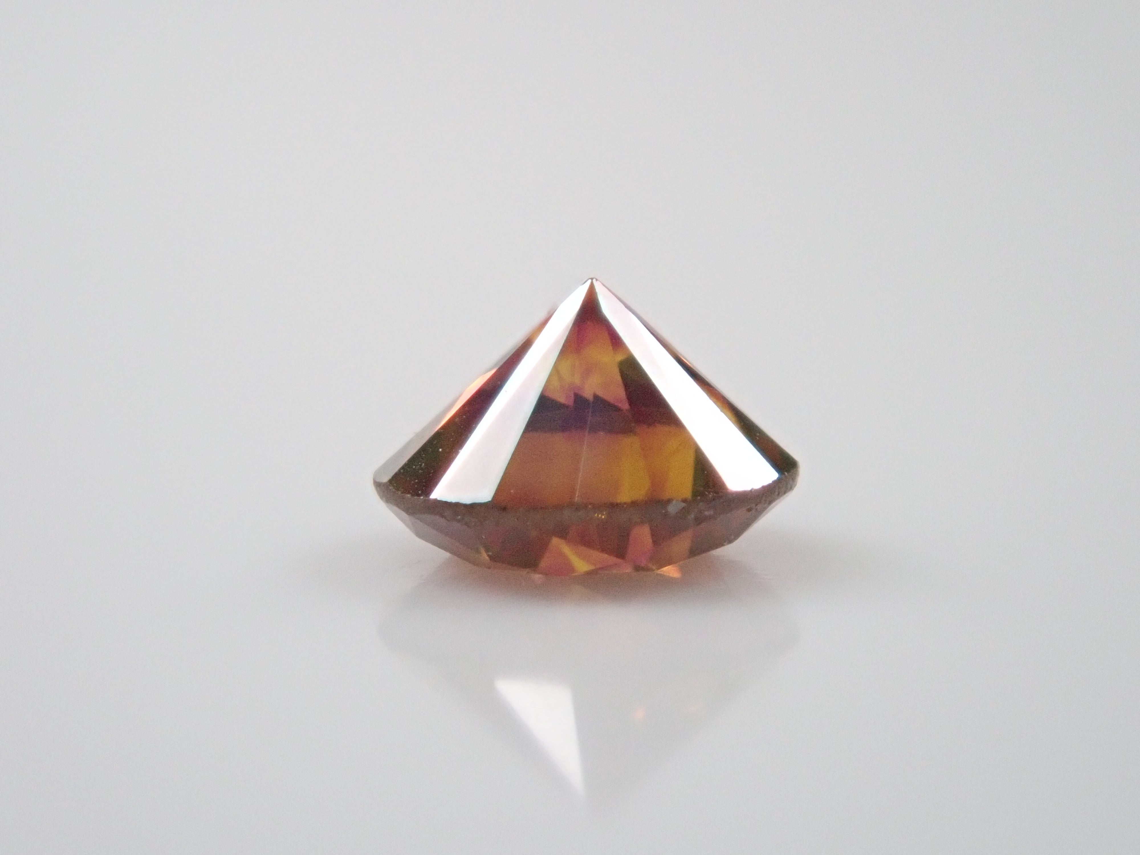 【11/9 22時販売】レッドブラウンダイヤモンド(トリートメント) 3.4mm/0.169ctルース(FANCY RED BROWN, VS2)