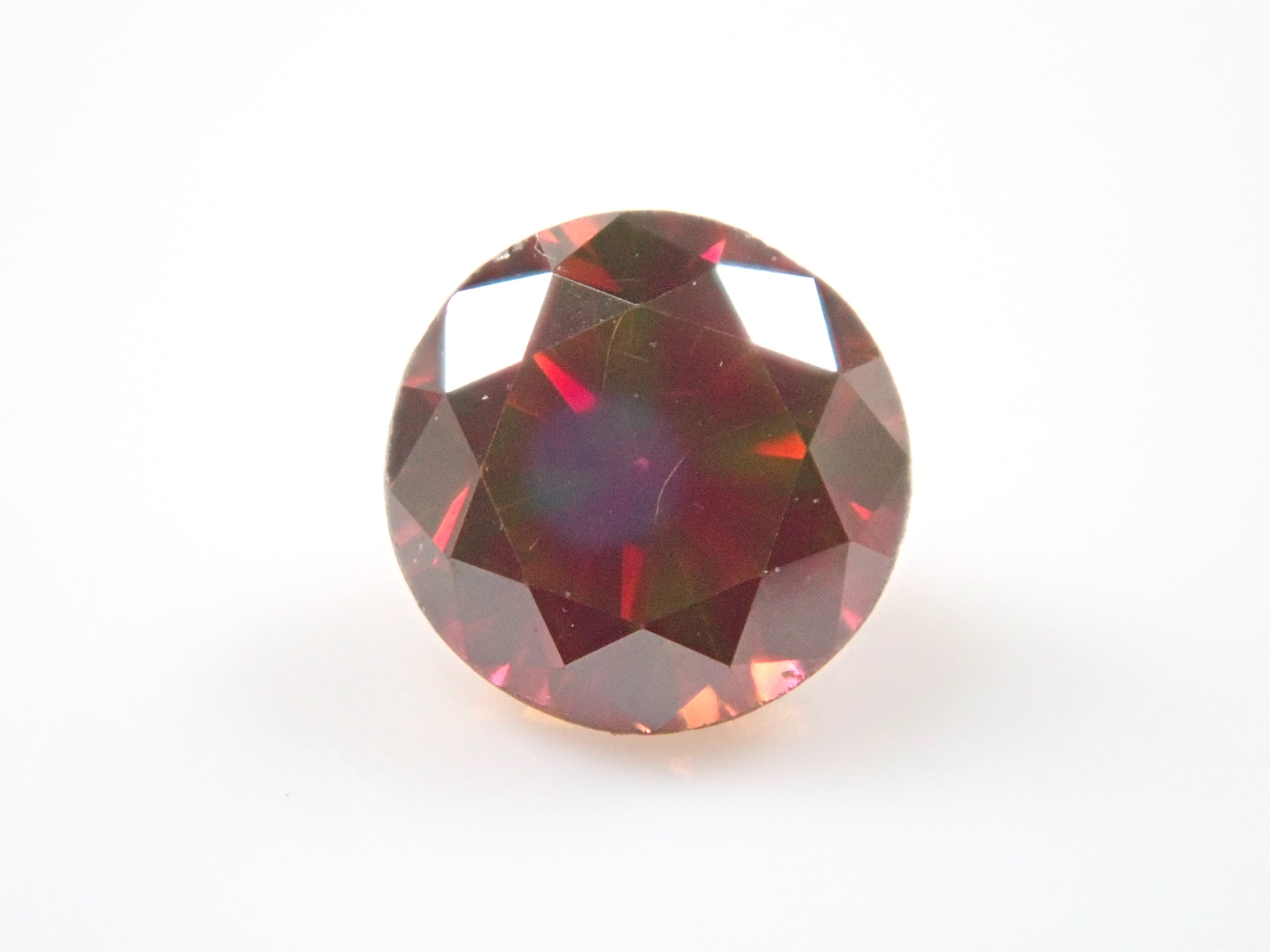 抽選販売101901_レッドブラウンダイヤモンド(トリートメント) 3.4mm/0.169ctルース(FANCY RED BROWN, VS2)