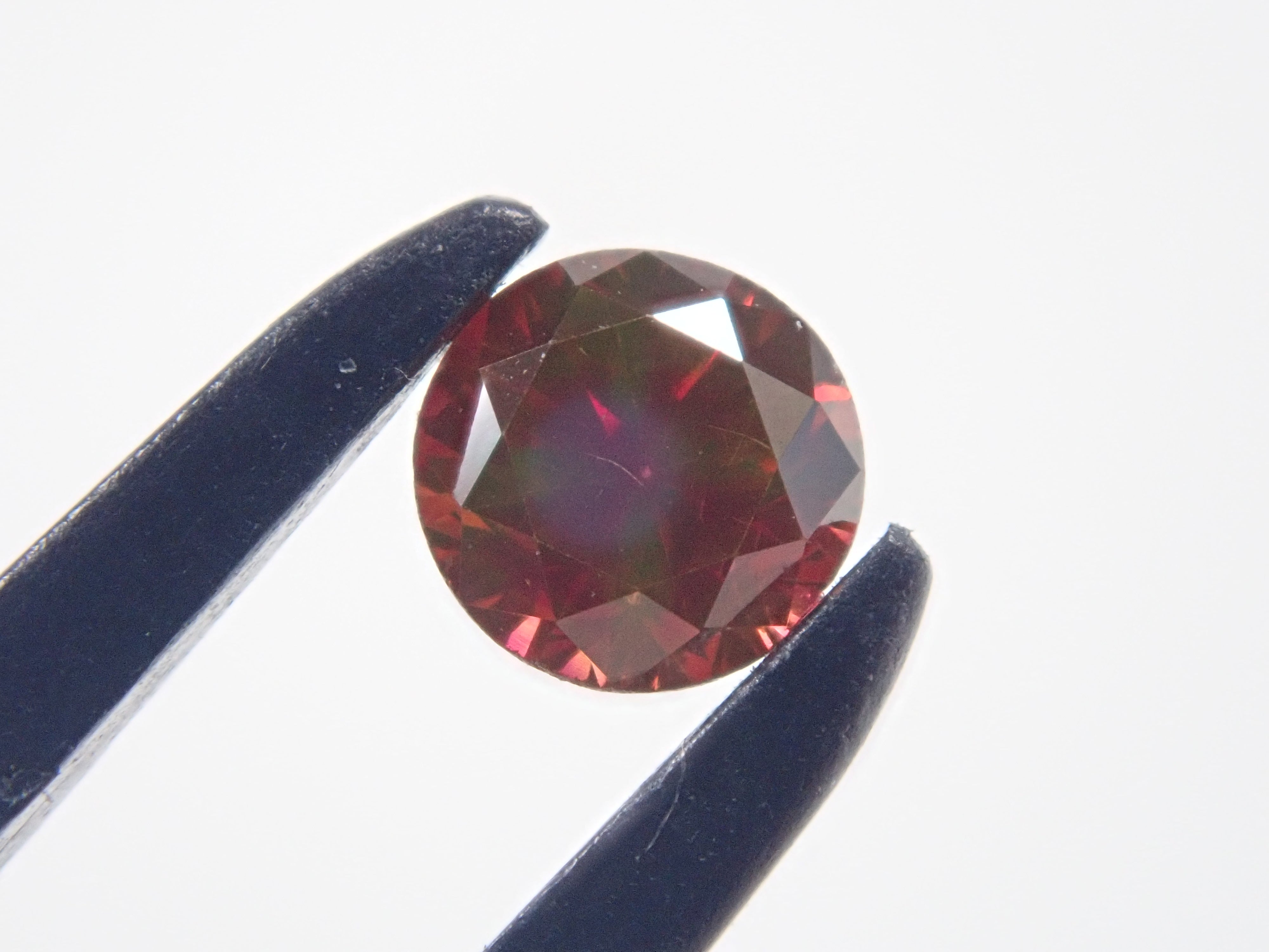 【11/9 22時販売】レッドブラウンダイヤモンド(トリートメント) 3.4mm/0.169ctルース(FANCY RED BROWN, VS2)