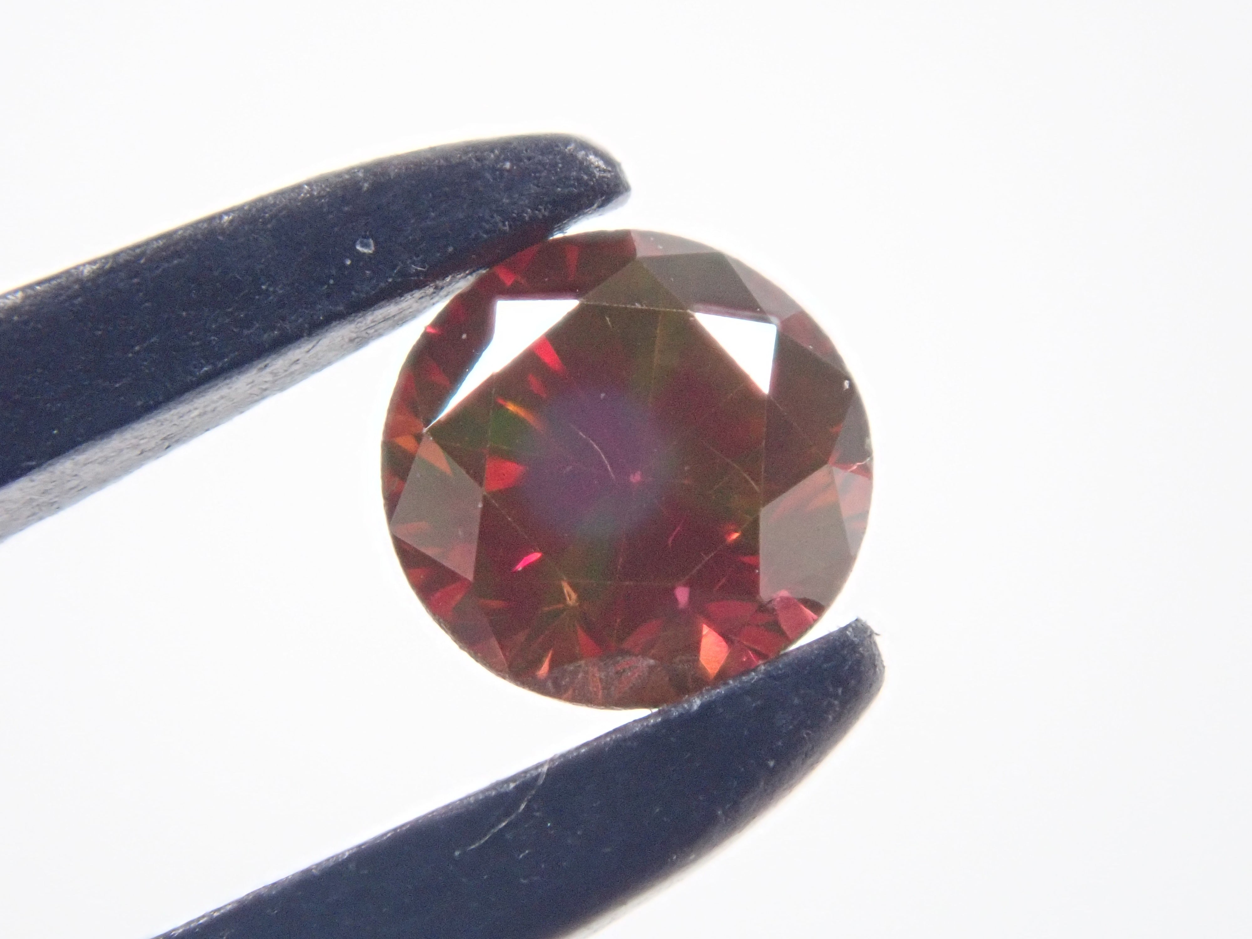 【11/9 22時販売】レッドブラウンダイヤモンド(トリートメント) 3.4mm/0.169ctルース(FANCY RED BROWN, VS2)