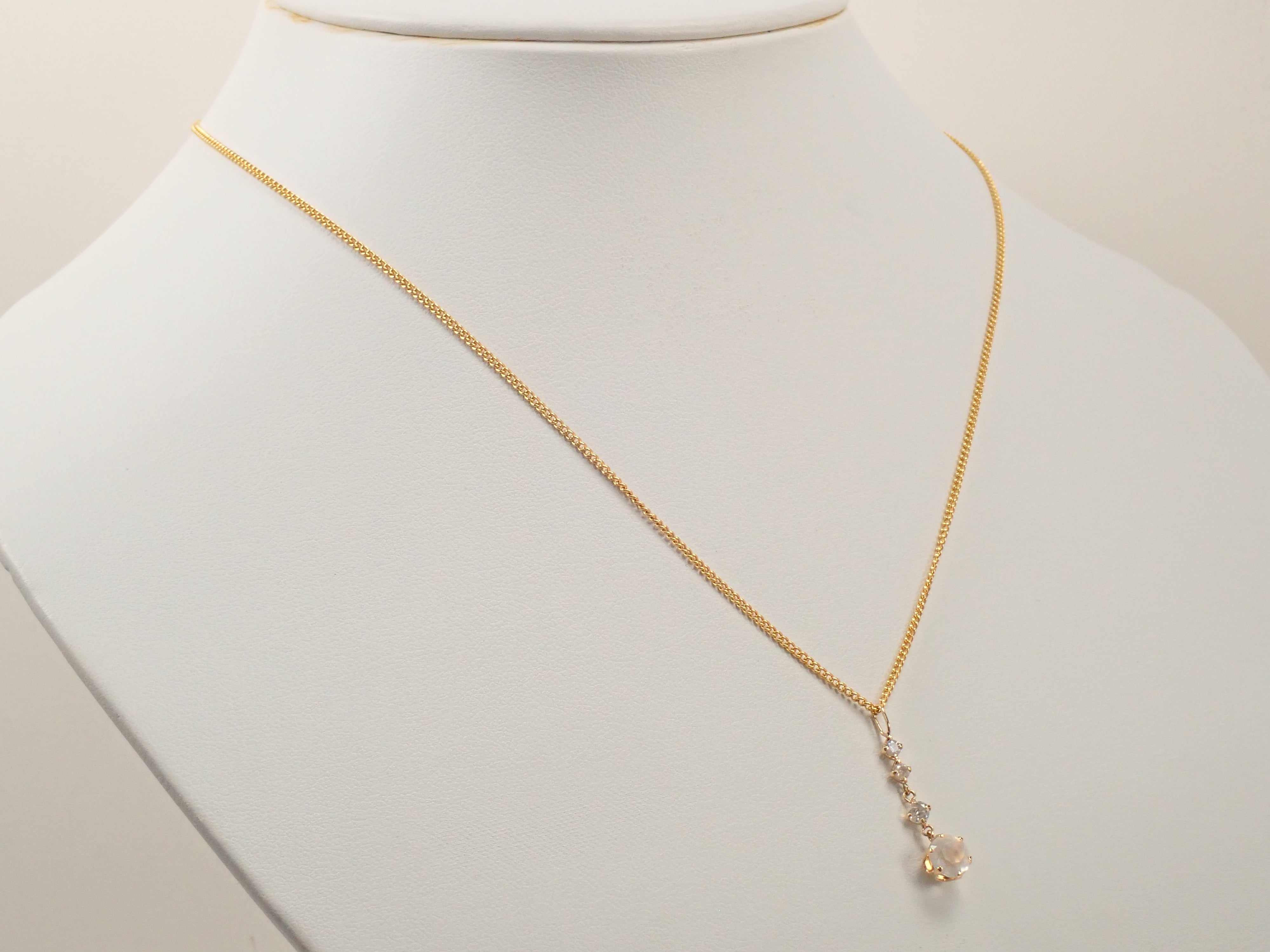 【22602614掲載】【カラフリ】K18 ペリステライト 0.66ct ペンダントトップ(ネックレストップ)