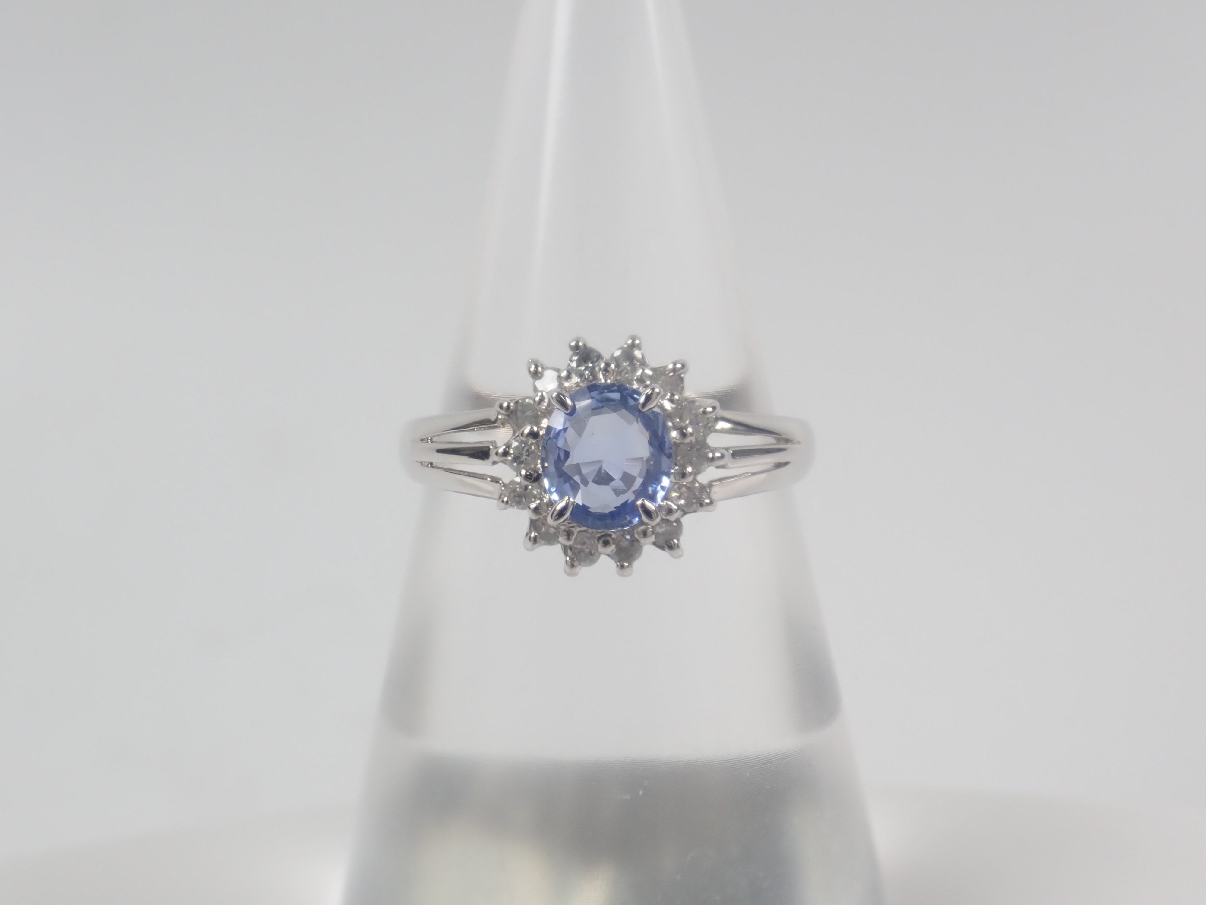 【22602646掲載】【カラフリ】Pt850 ブルーサファイア 0.66ct リング