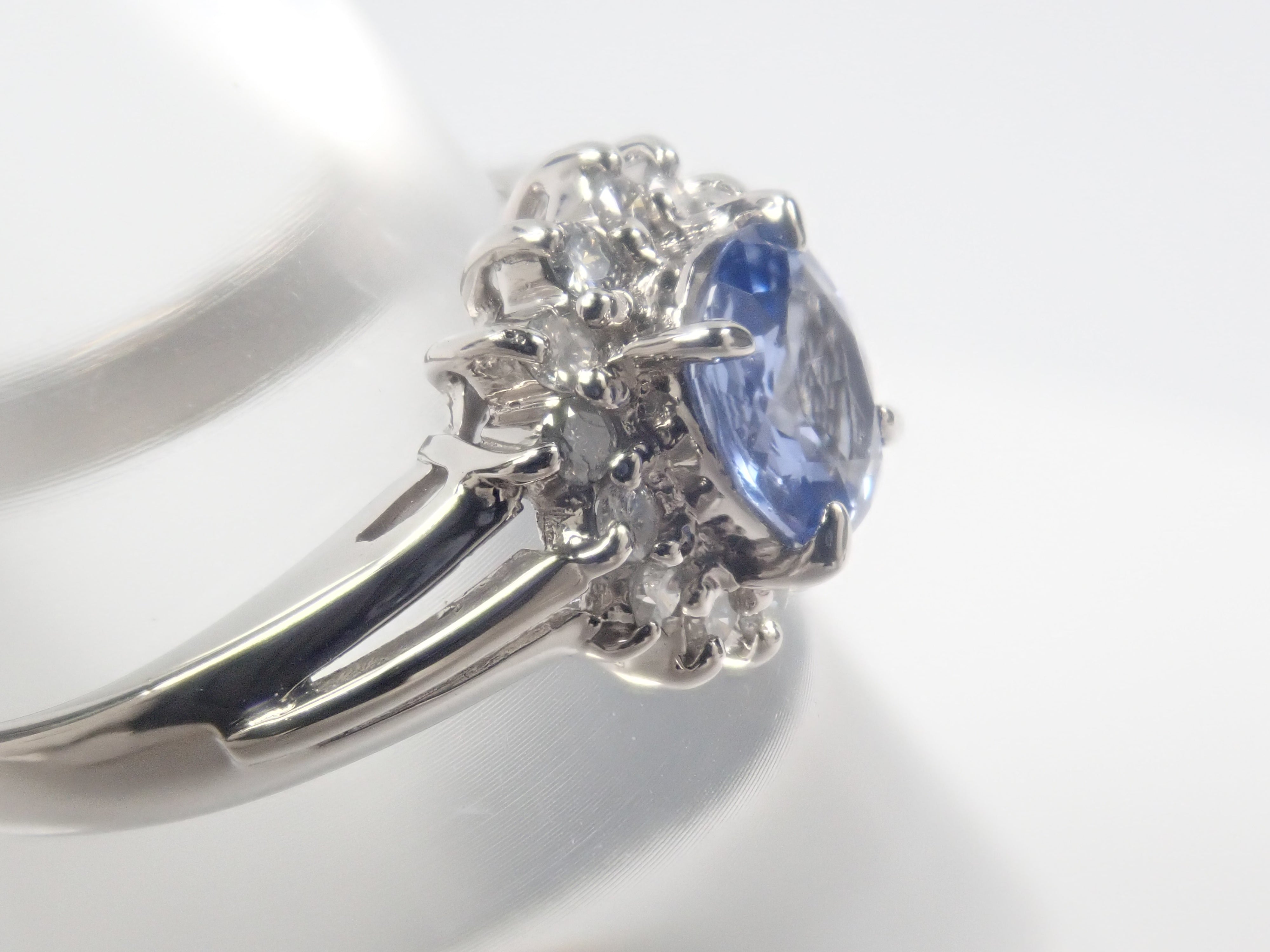 【22602646掲載】【カラフリ】Pt850 ブルーサファイア 0.66ct リング