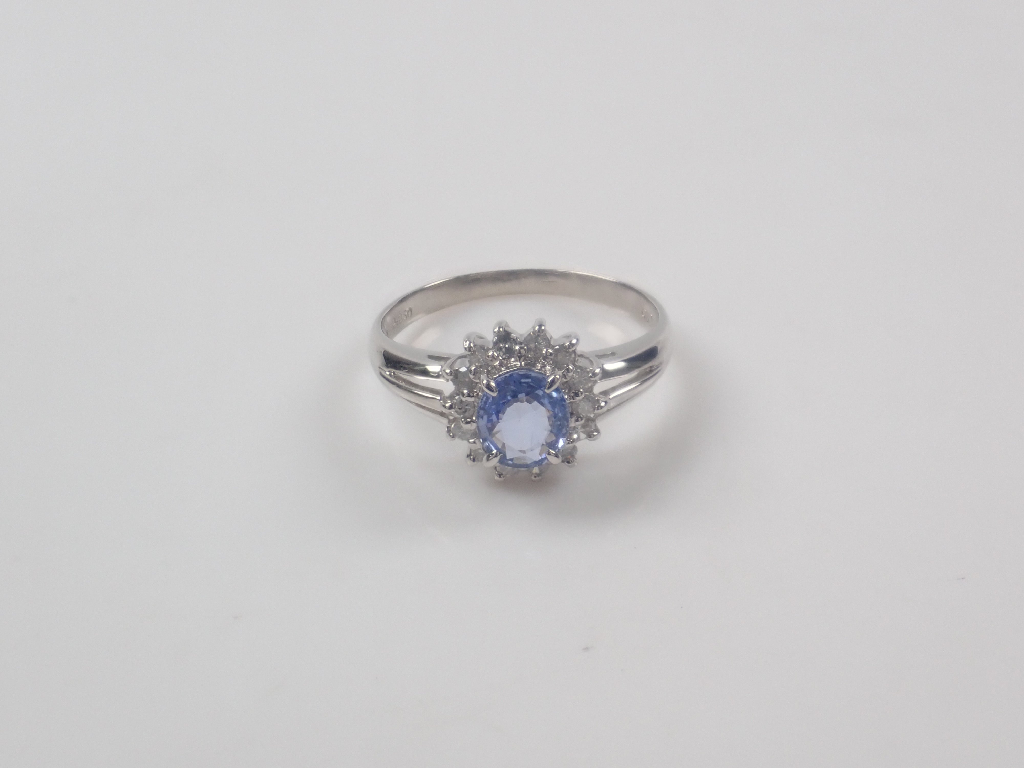 【22602646掲載】【カラフリ】Pt850 ブルーサファイア 0.66ct リング