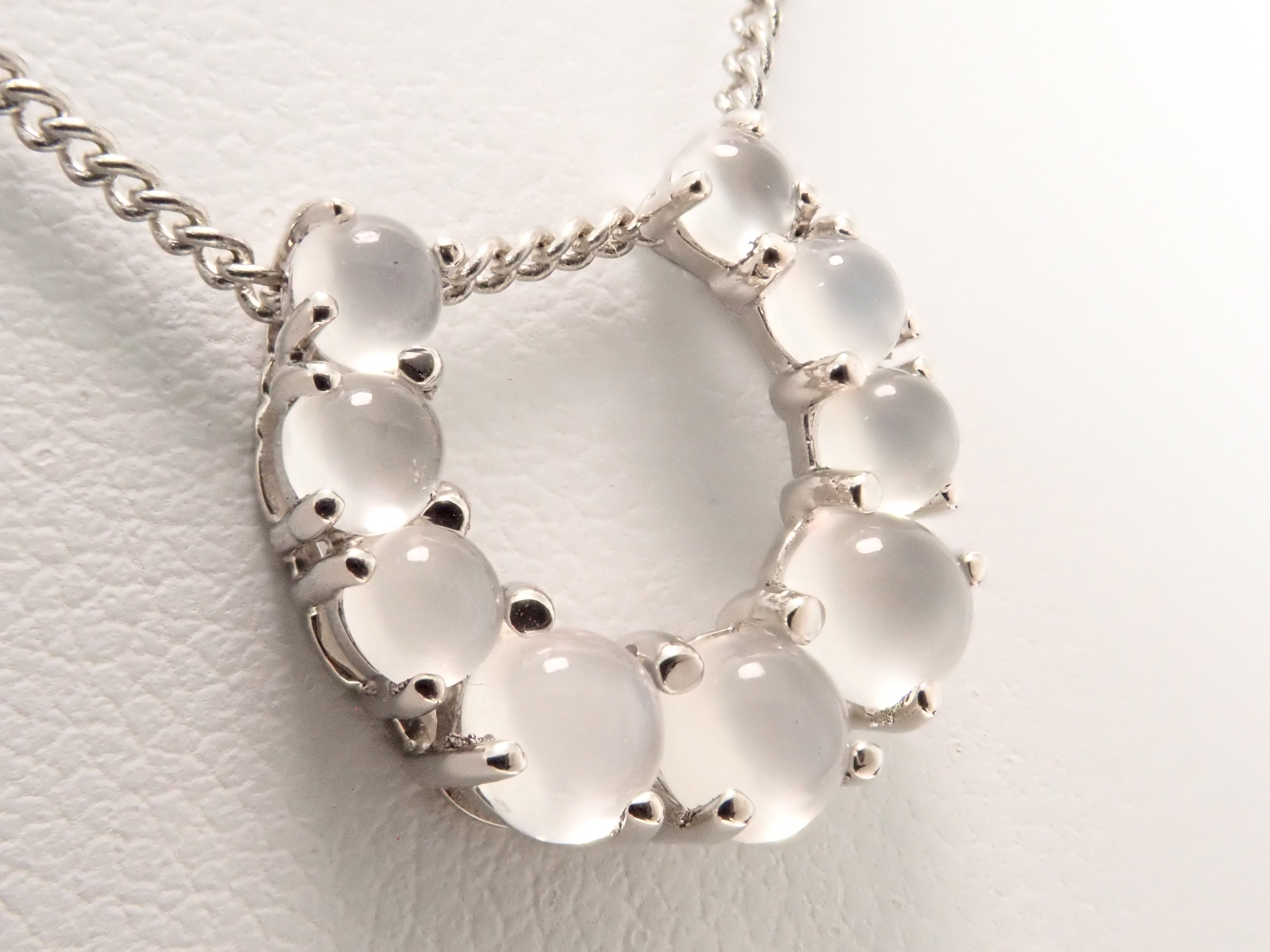 【7/1 22時販売】【カラフリ】Pt950 ムーンストーンキャッツアイ 1.5ct ペンダントトップ(ネックレストップ) 鑑別書