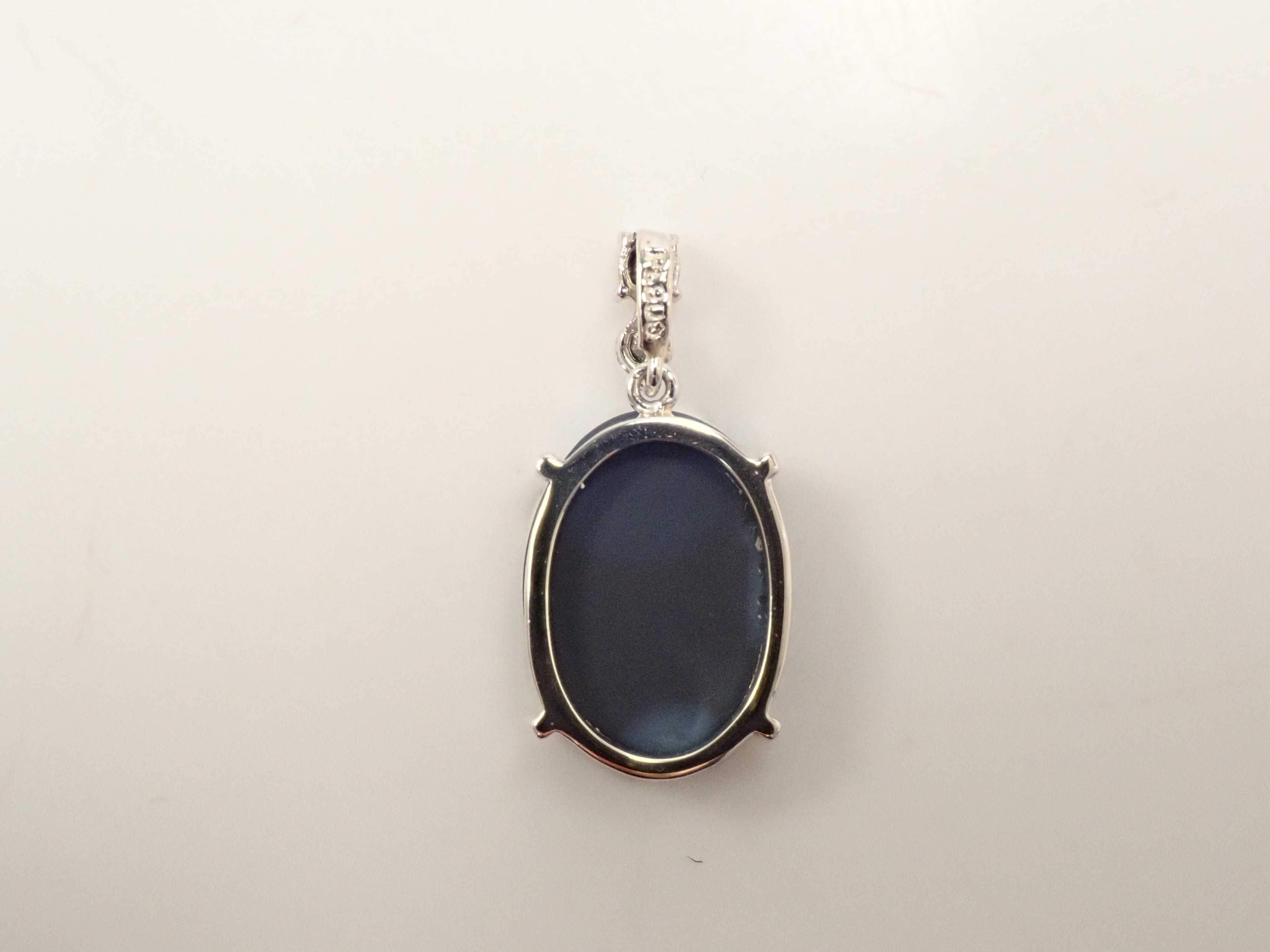 【7/9 22時販売】【カラフリ】 Pt900ブラックオパール 3.17ct・ダイヤモンド0.105ctペンダントトップ(ネックレストップ) 鑑別書