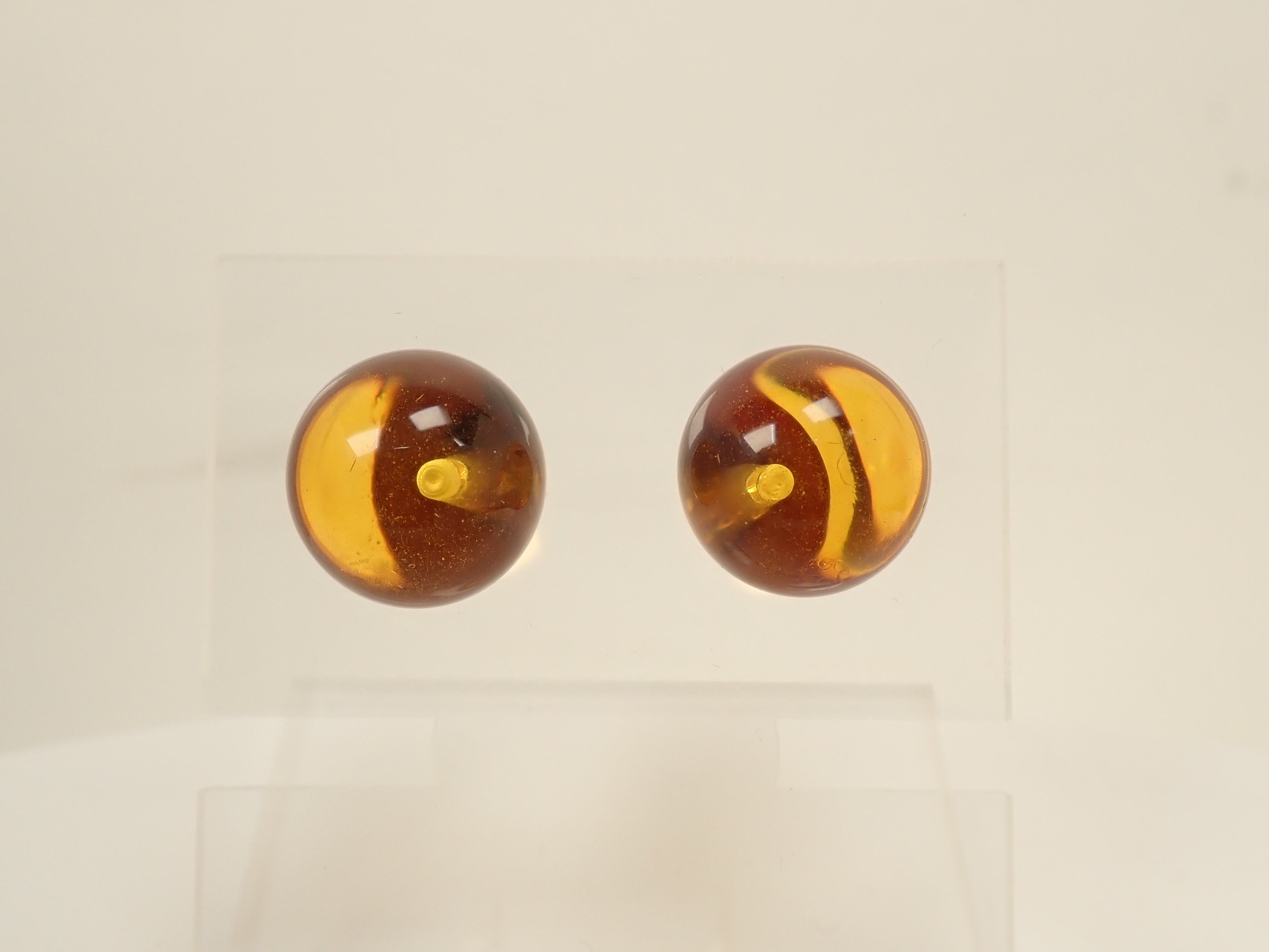 K18 琥珀(こはく)/コパル ピアス