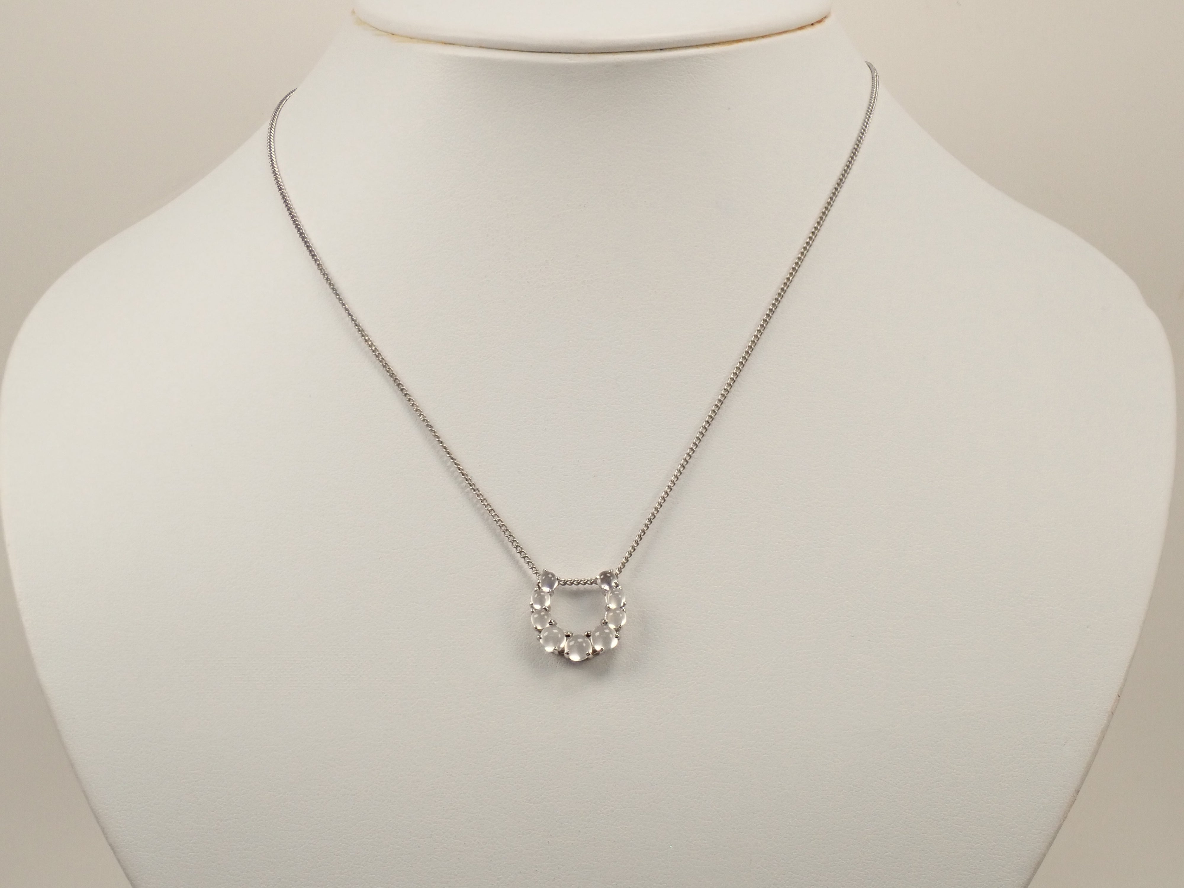 【7/1 22時販売】【カラフリ】Pt950 ムーンストーンキャッツアイ 1.5ct ペンダントトップ(ネックレストップ) 鑑別書