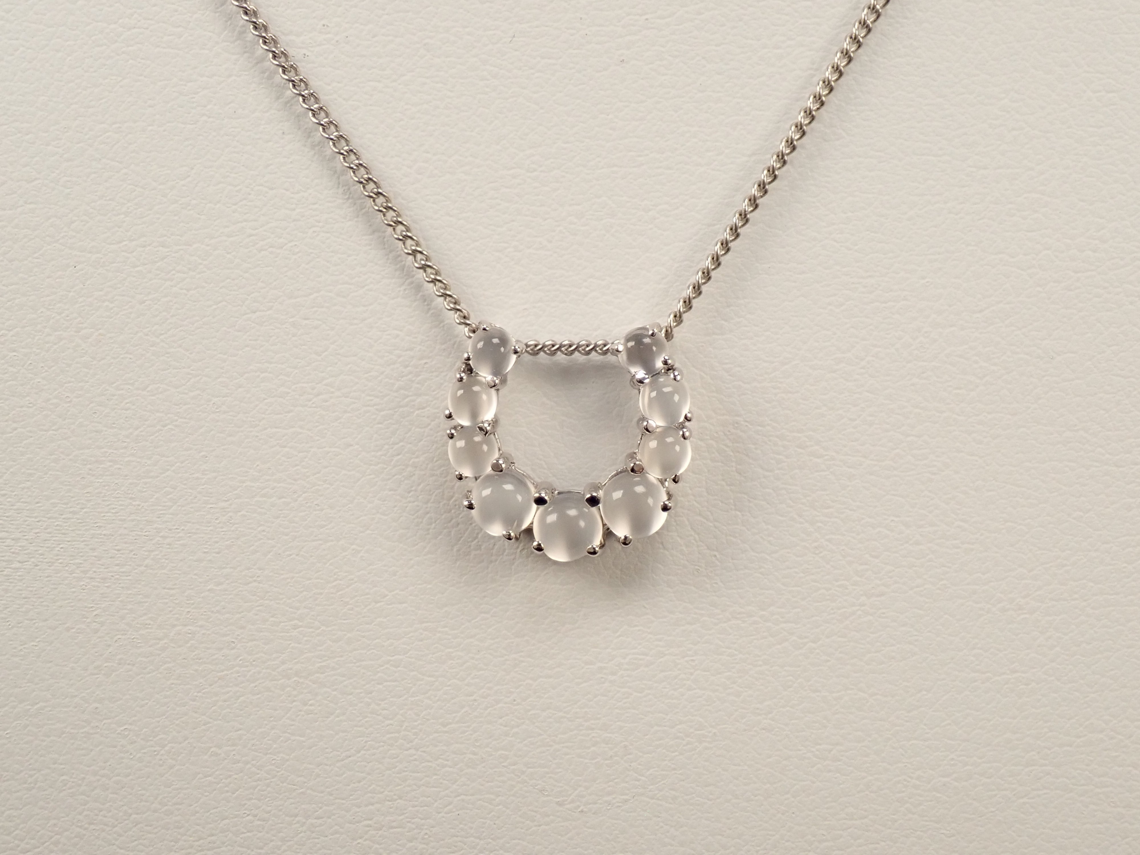 【7/1 22時販売】【カラフリ】Pt950 ムーンストーンキャッツアイ 1.5ct ペンダントトップ(ネックレストップ) 鑑別書