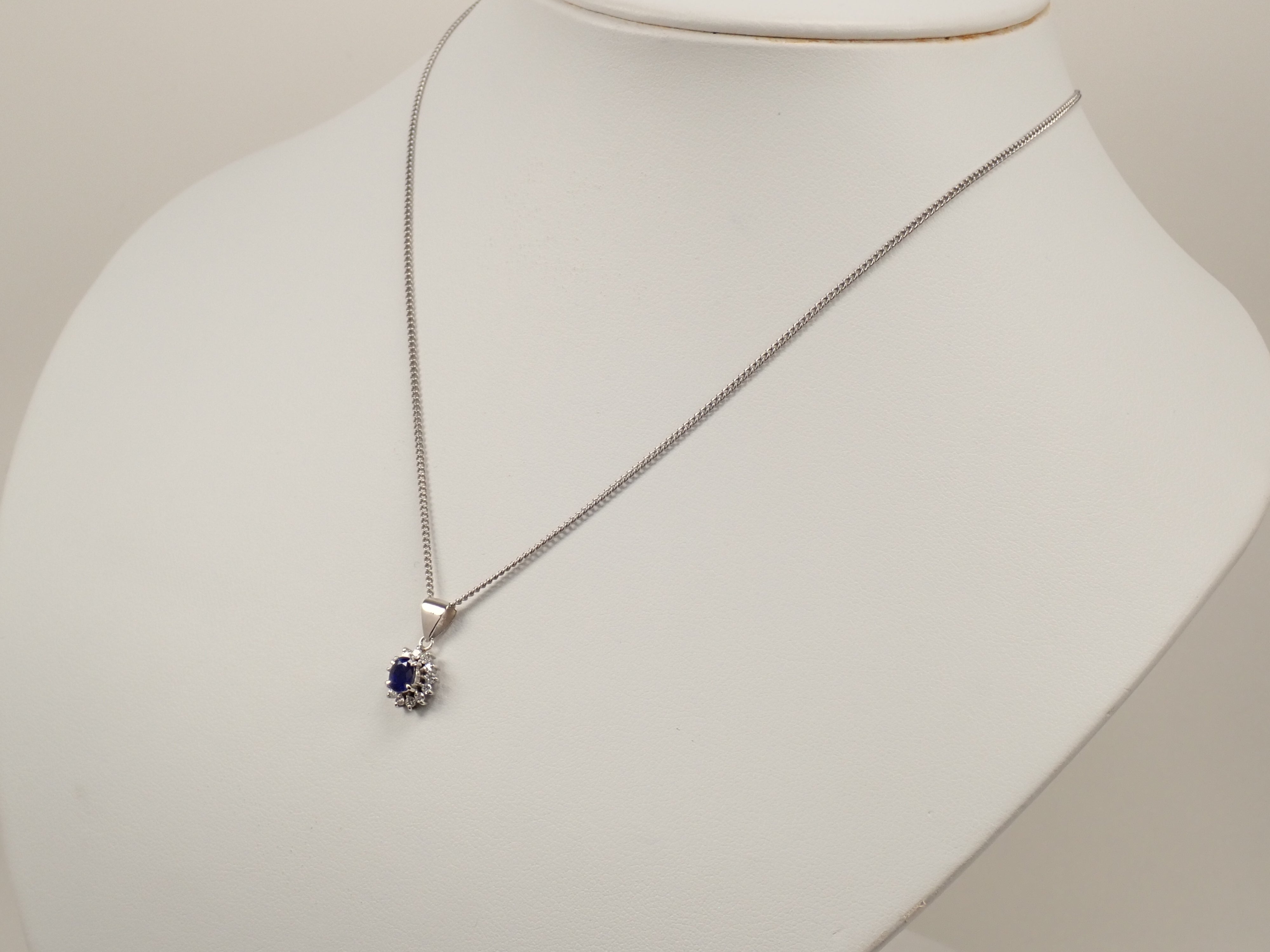 【7/8 22時販売】【カラフリ】Pt900 ブルーサファイア 0.52ct・ダイヤモンド0.19ctペンダントトップ(ネックレストップ)鑑別書