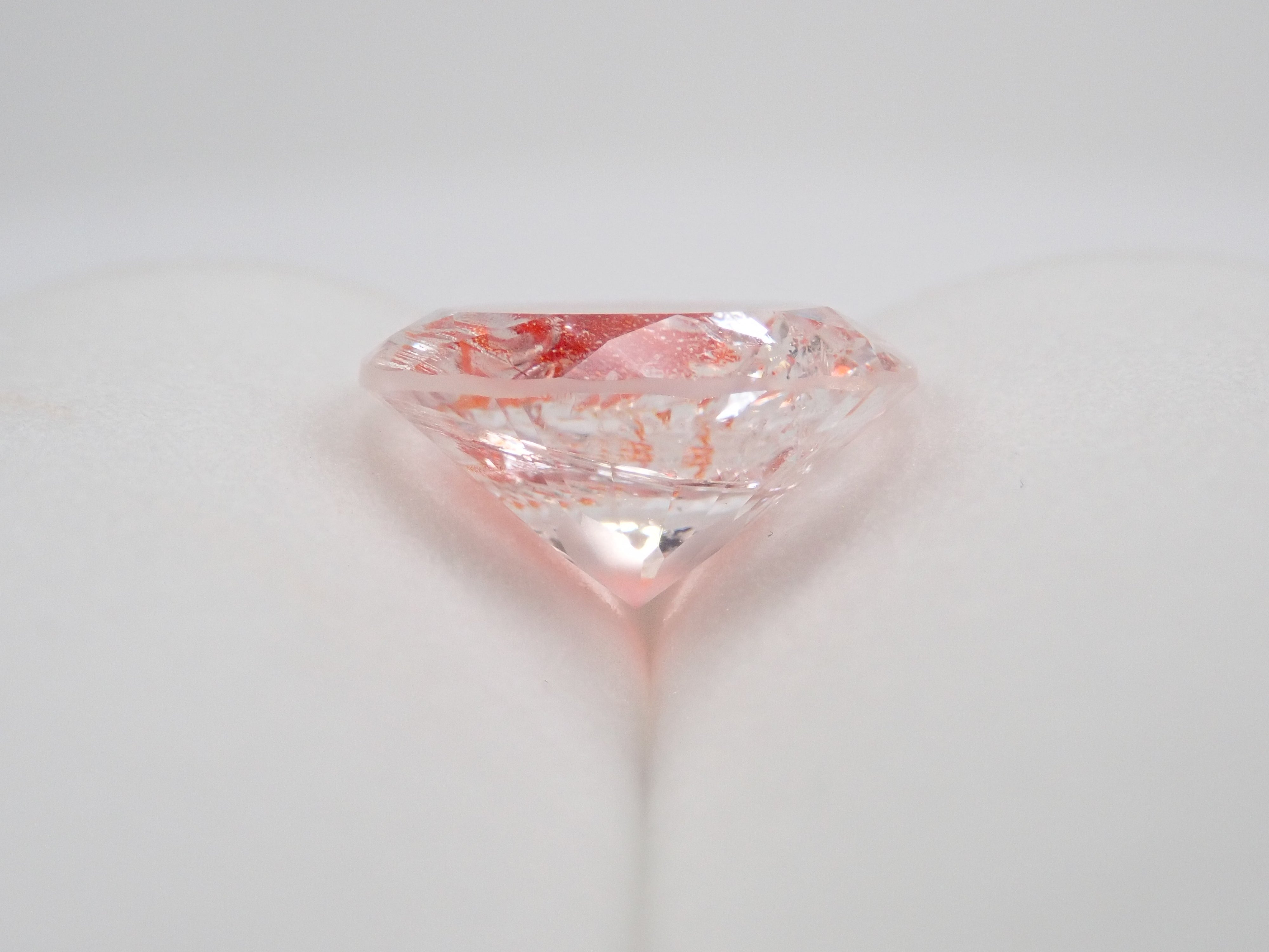 【さくらインカット】ブラジル産ライモナイトインクォーツ(オーロラクォーツ) 11.3mm/3.760ct《コラボ》ルース ワッペン
