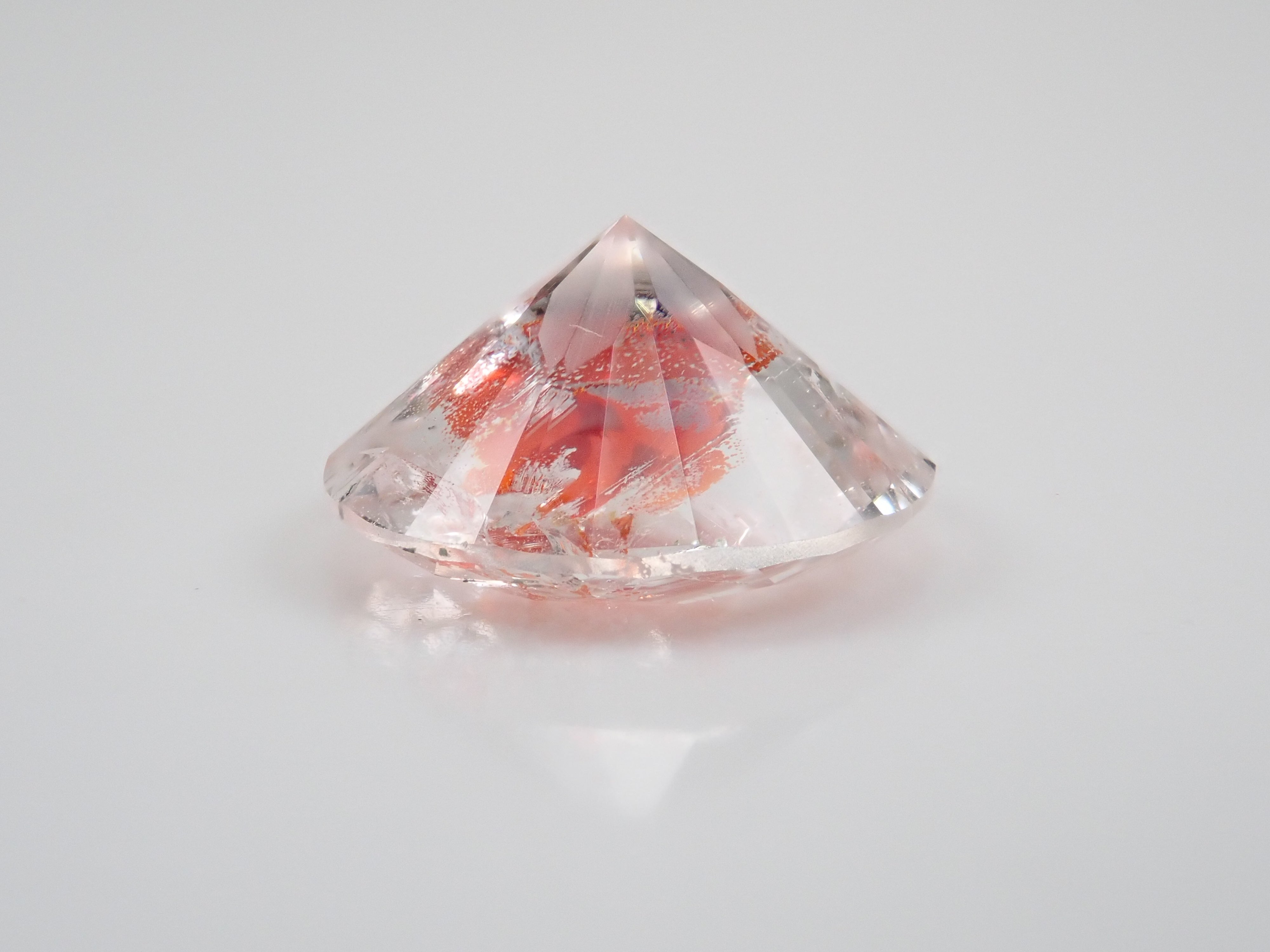 【さくらインカット】ブラジル産ライモナイトインクォーツ(オーロラクォーツ) 11.3mm/3.760ct《コラボ》ルース ワッペン