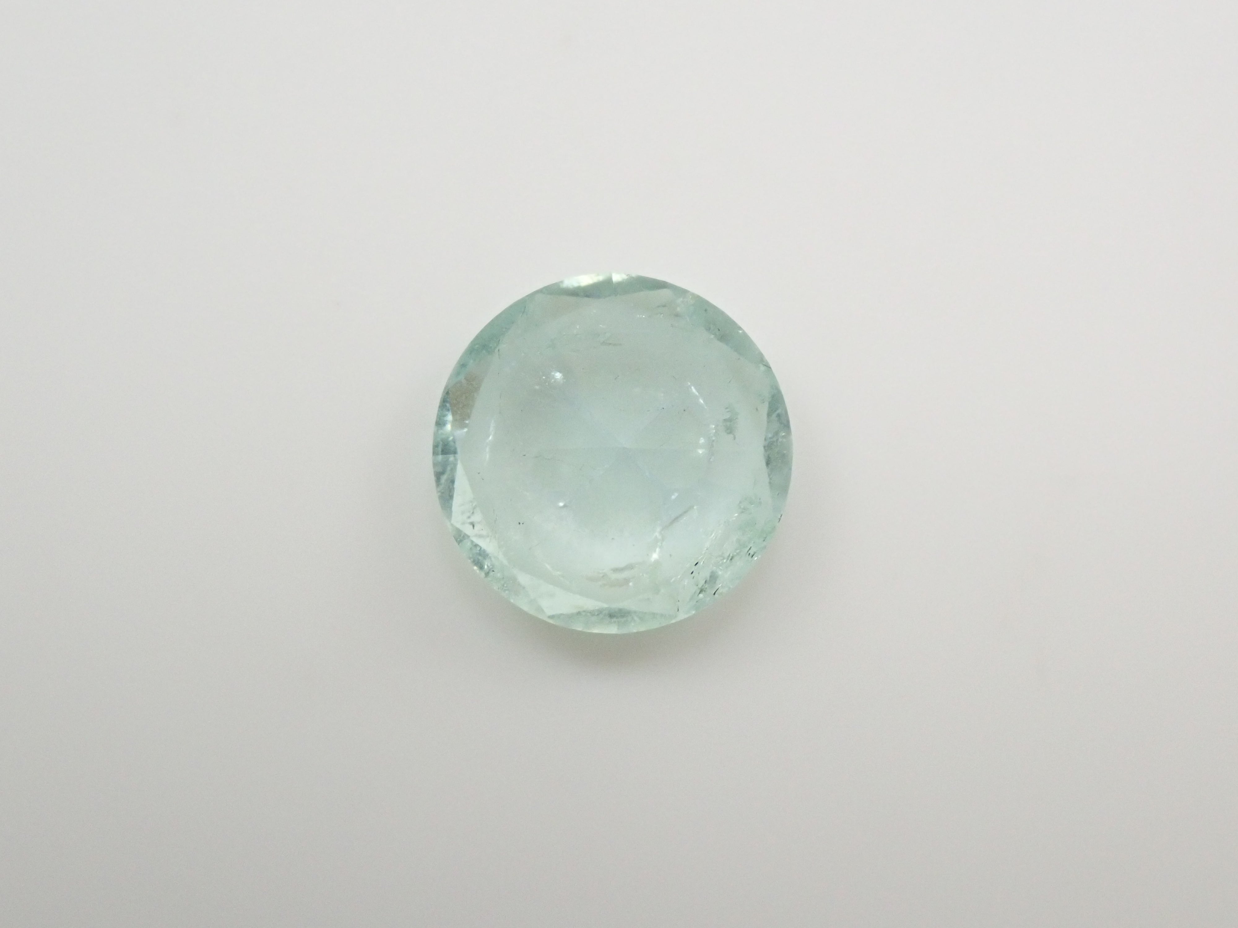 【クローバーインカット】コロンビア産ミントカラーエメラルド 8mm/1.576ct《コラボ》ルース ワッペン