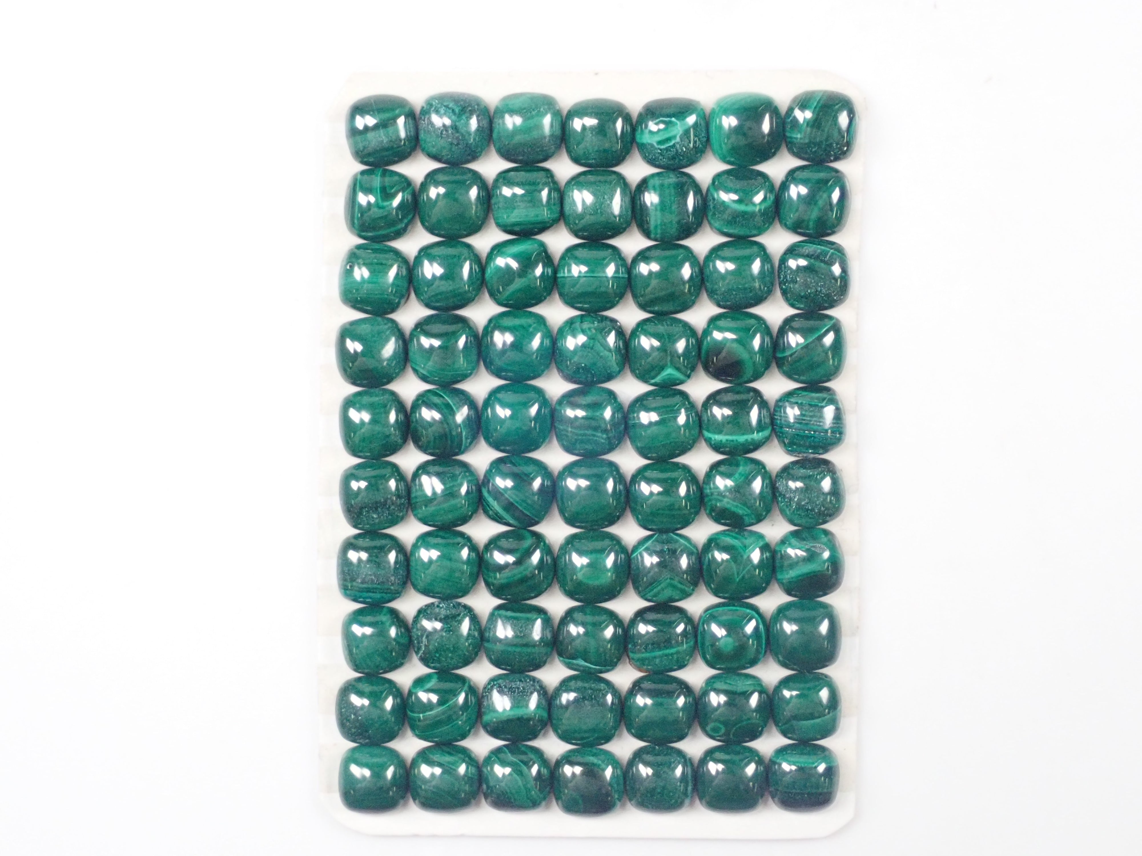 孔雀石2顆散裝(6mm,墊形切割)《多買有折扣》