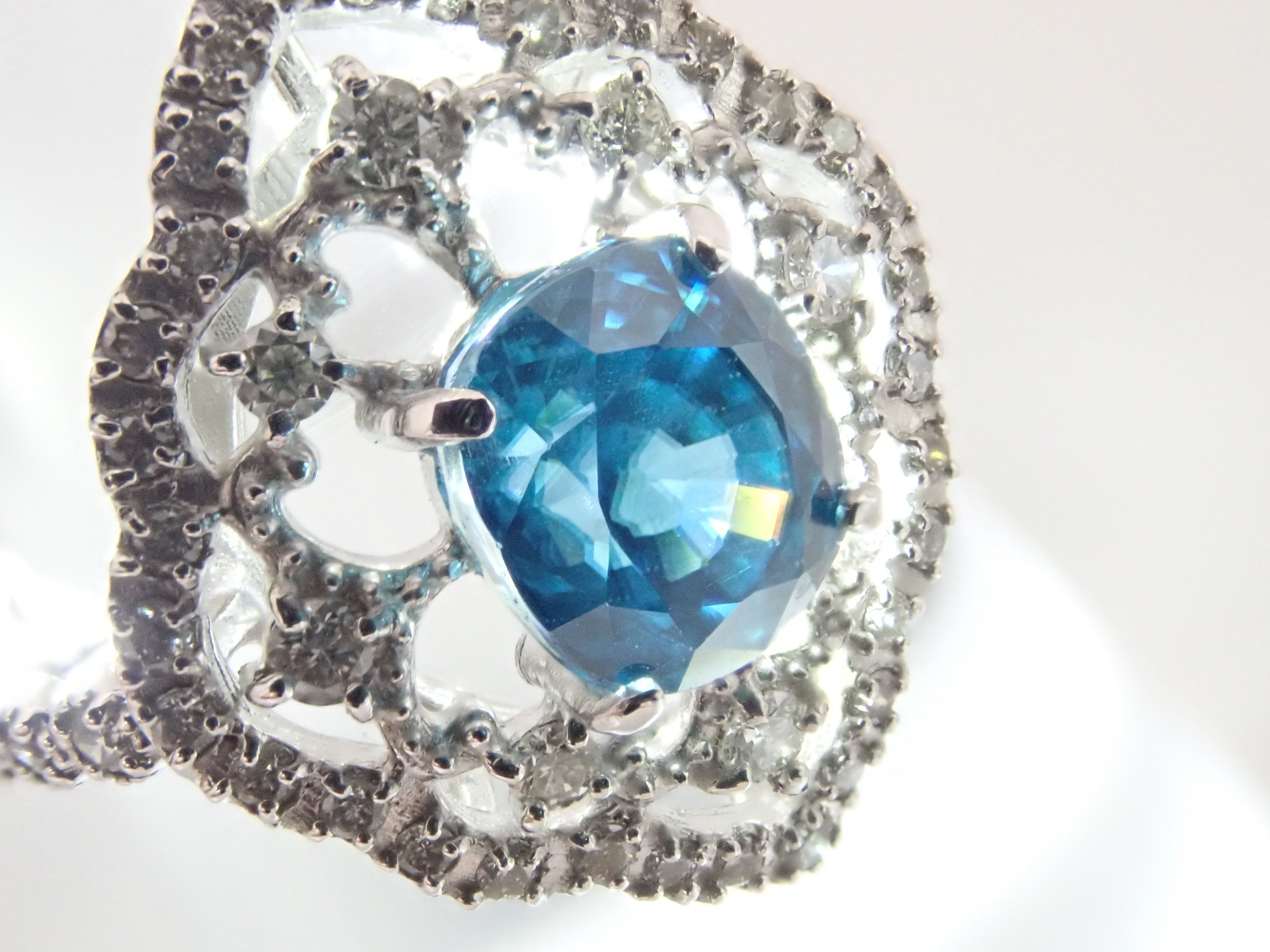 【22602664刊登】Pt900 藍色鋯石(Ratanakiri Blue)2.22ct 戒指