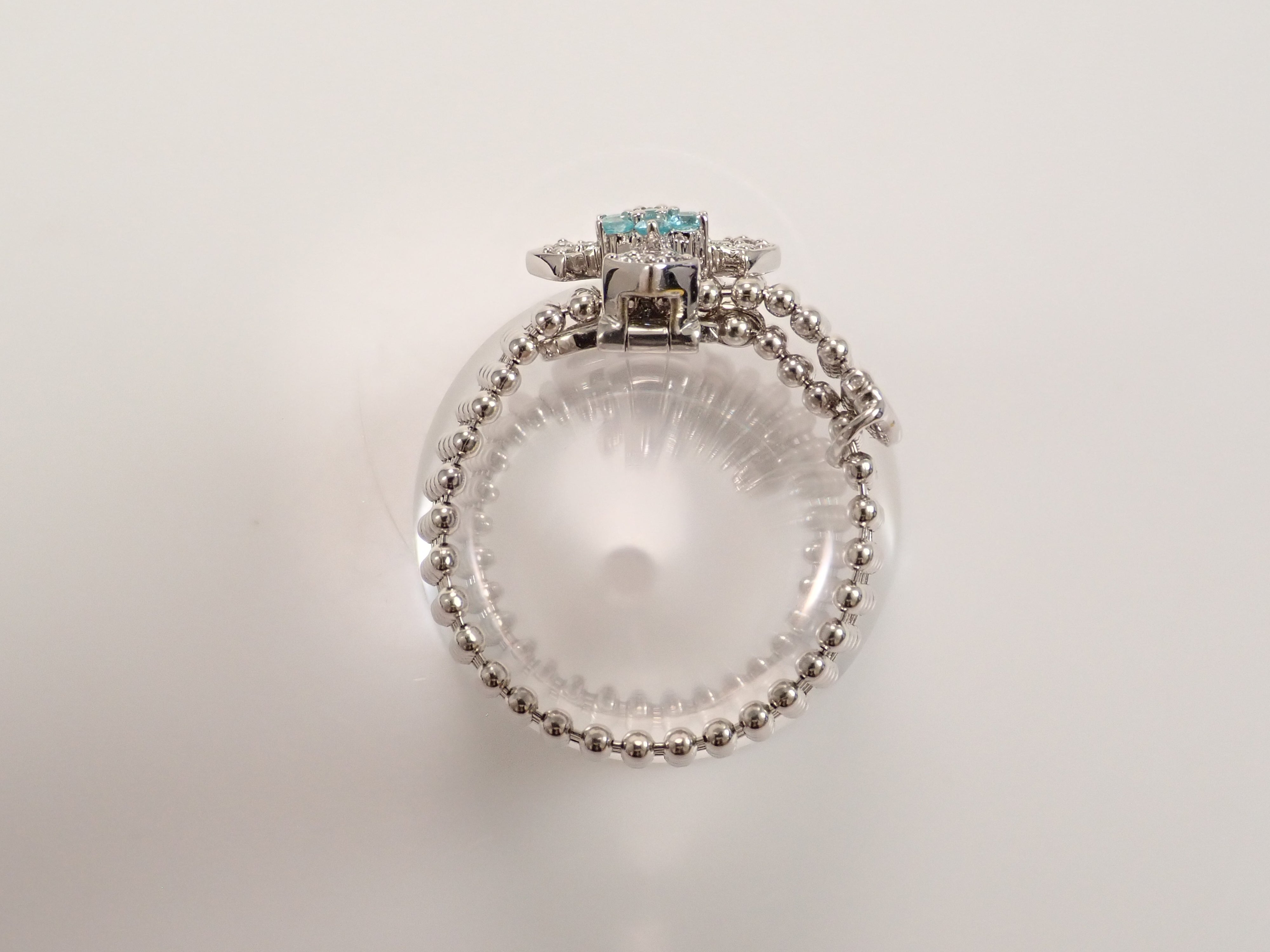 K18WG パライバトルマリン 0.09ct リング