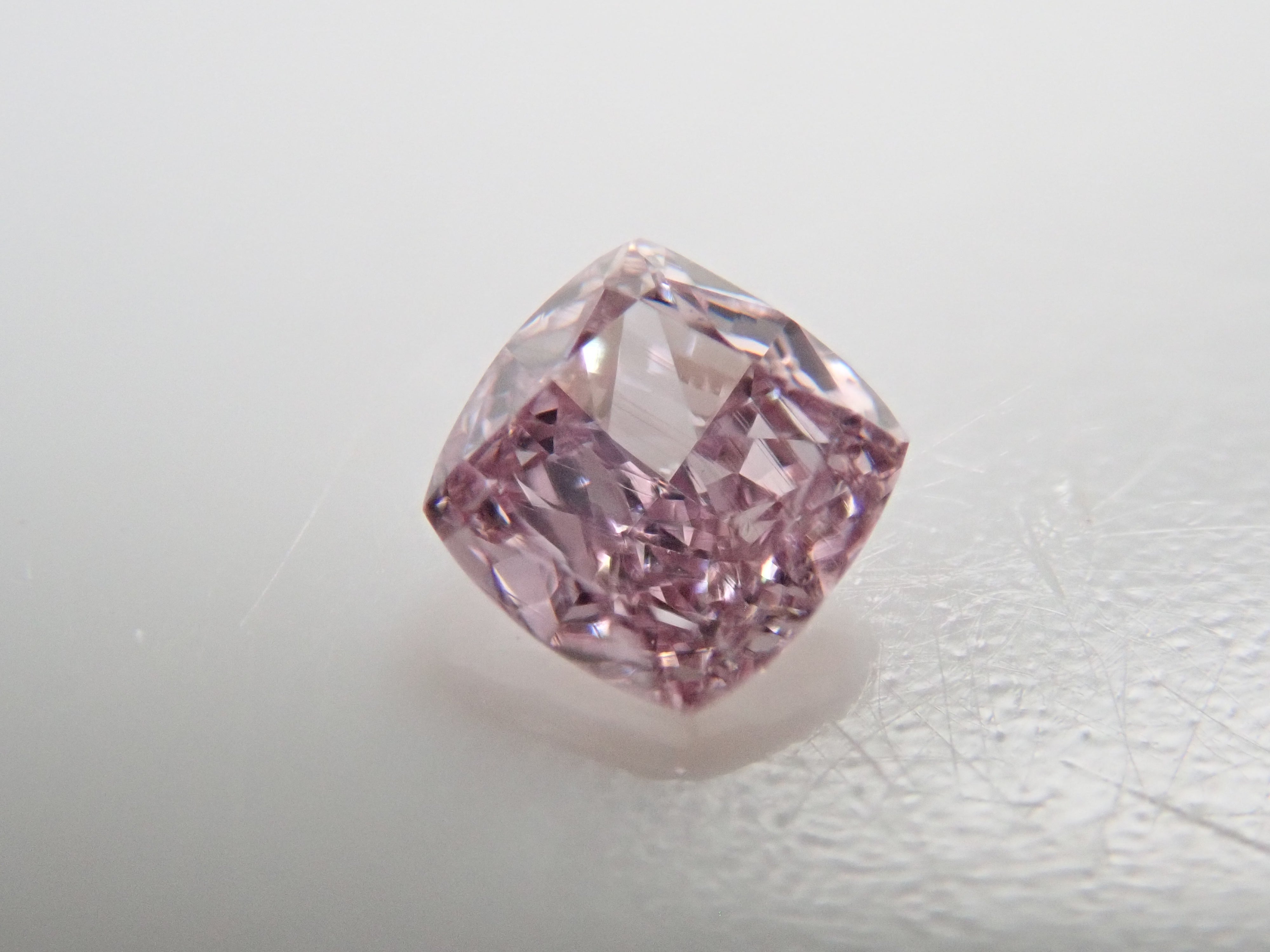【7/18 22時販売】ピンクダイヤモンド 0.075ctルース(FANCY PURPLE PINK, SI1)