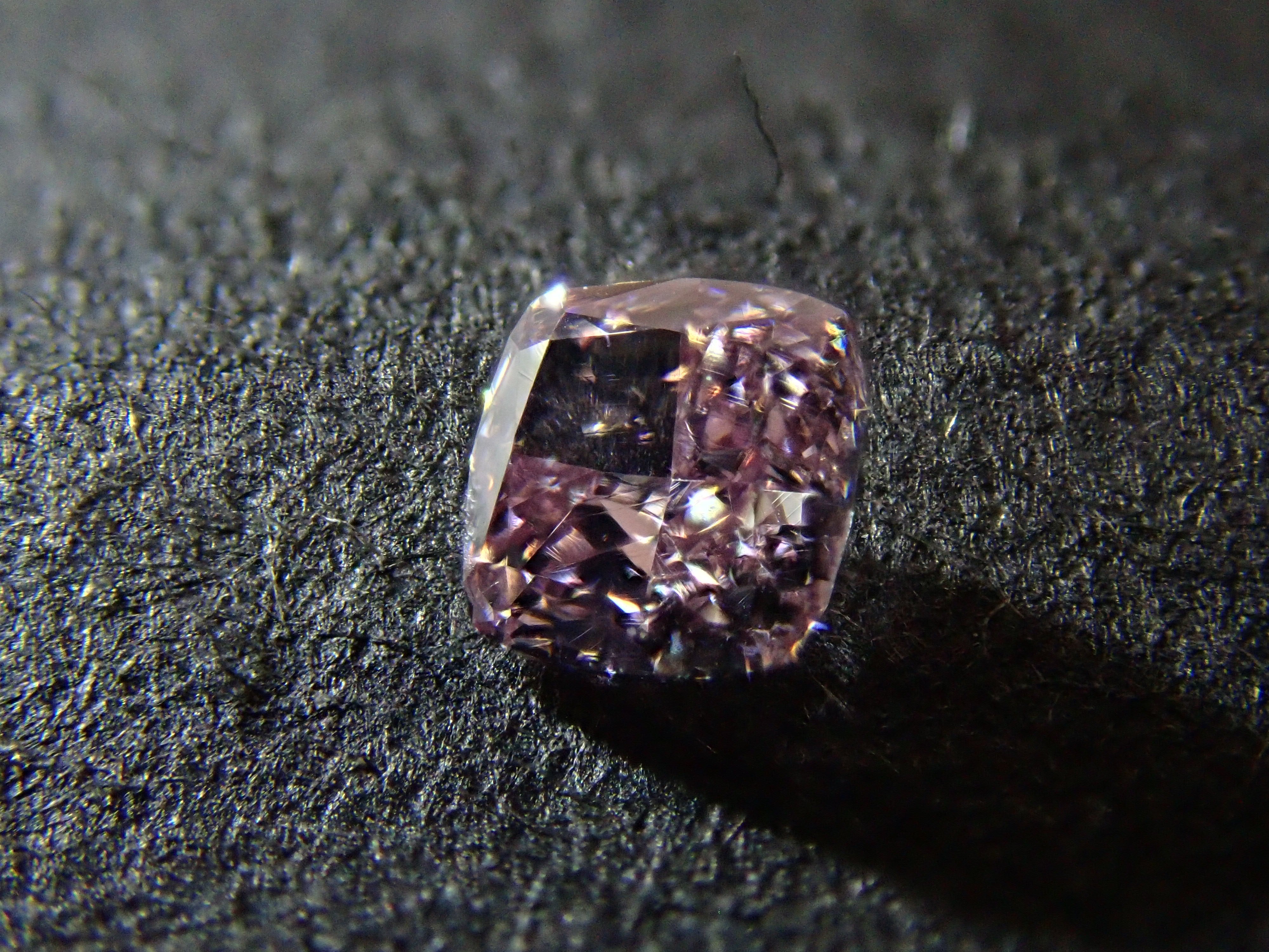 【7/18 22時販売】ピンクダイヤモンド 0.075ctルース(FANCY PURPLE PINK, SI1)