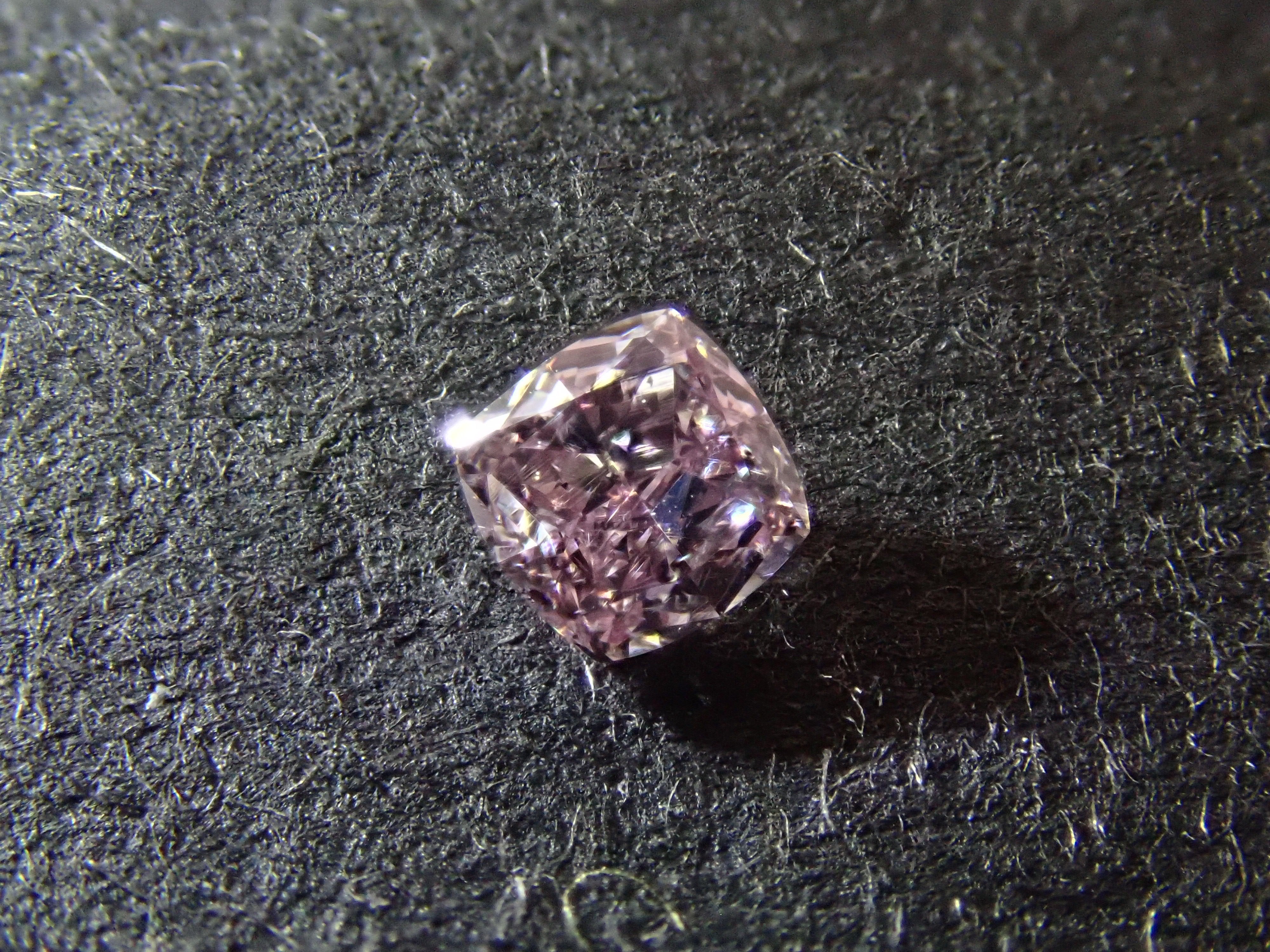 【7/18 22時販売】ピンクダイヤモンド 0.075ctルース(FANCY PURPLE PINK, SI1)