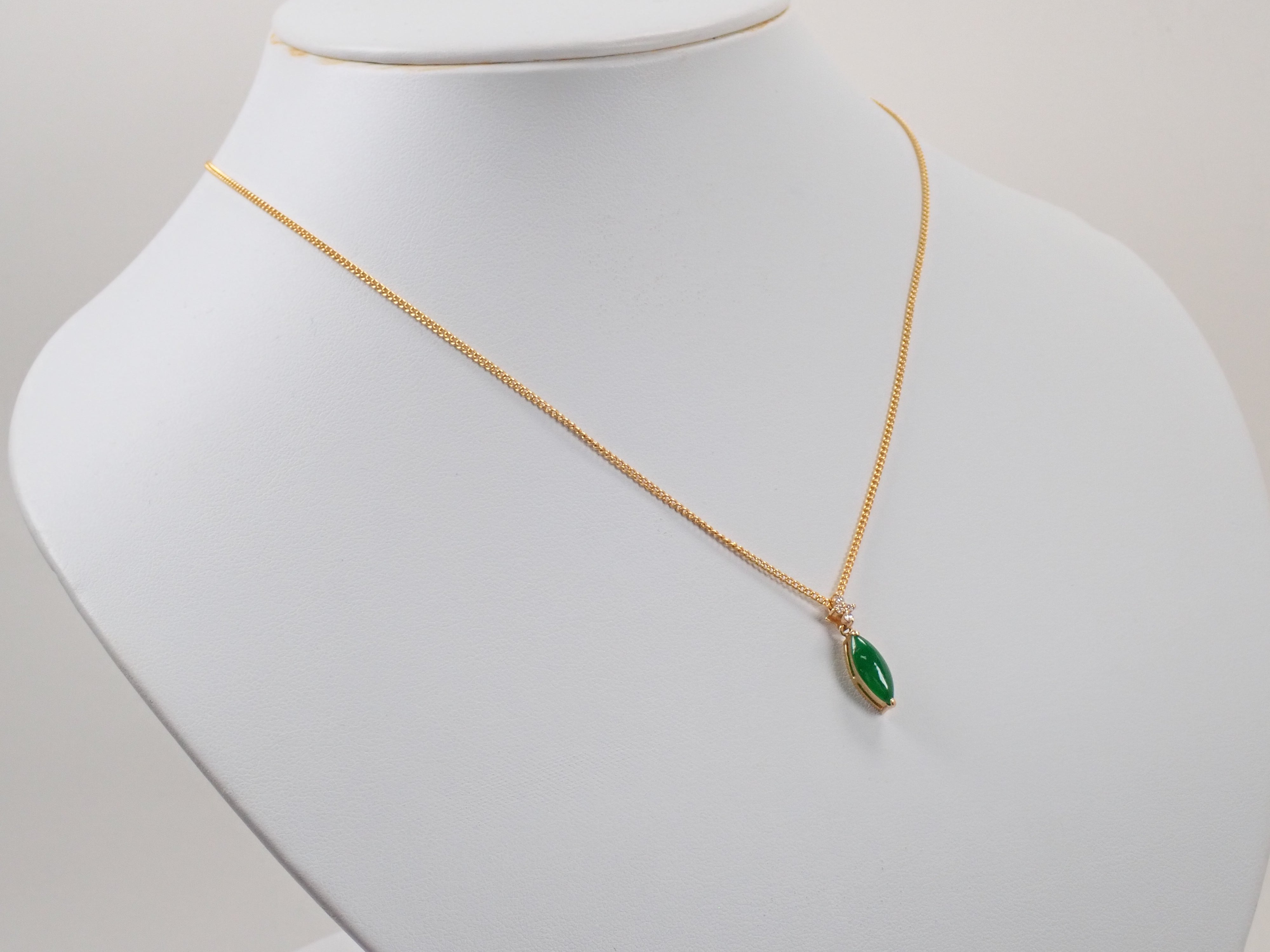 K18 翡翠(ヒスイ) 1.051ct ペンダントトップ(ネックレストップ)