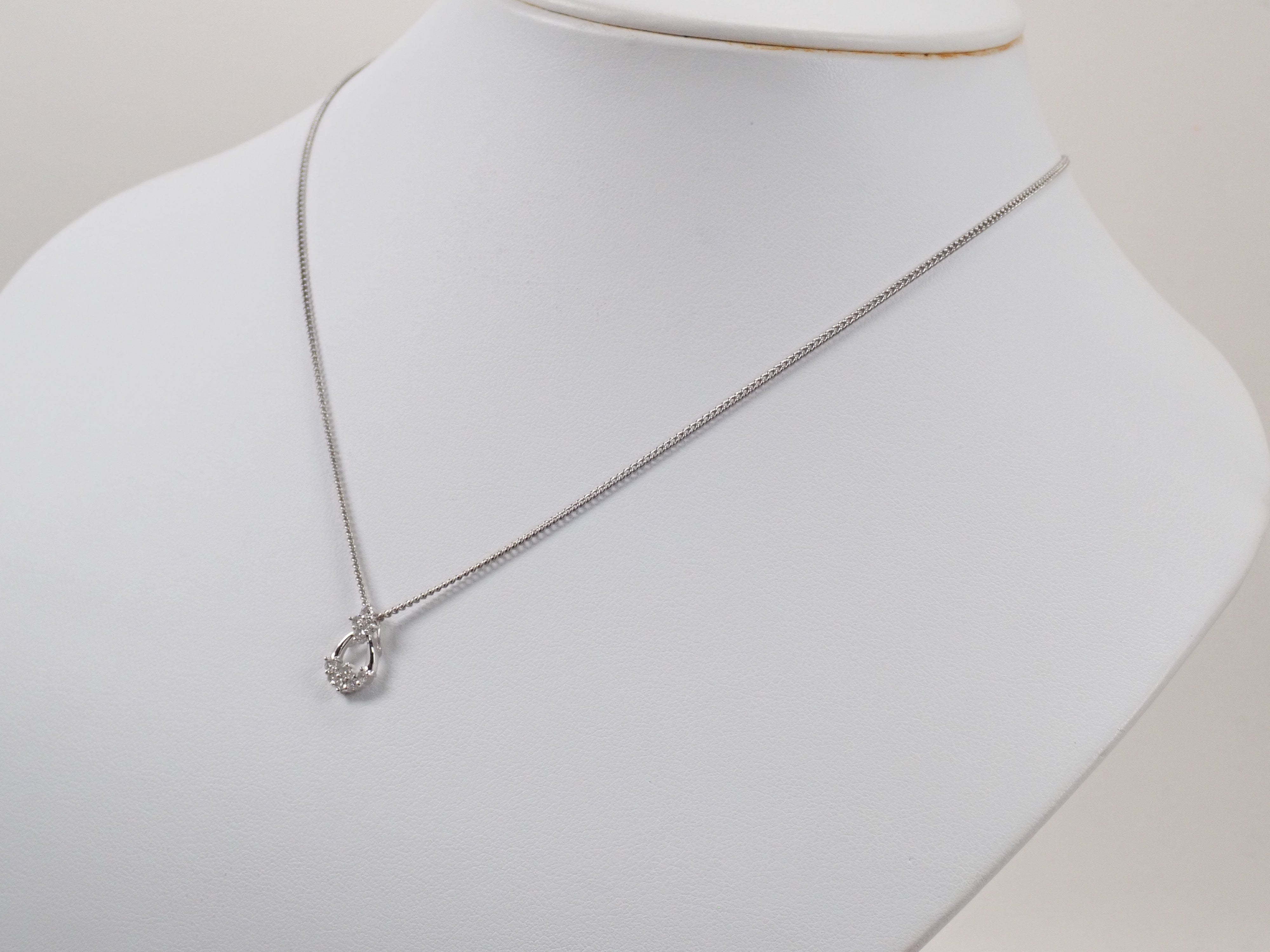 【7/20 22時販売】【カラフリ】K18WG ダイヤモンド 0.2ct ペンダントトップ(ネックレストップ)