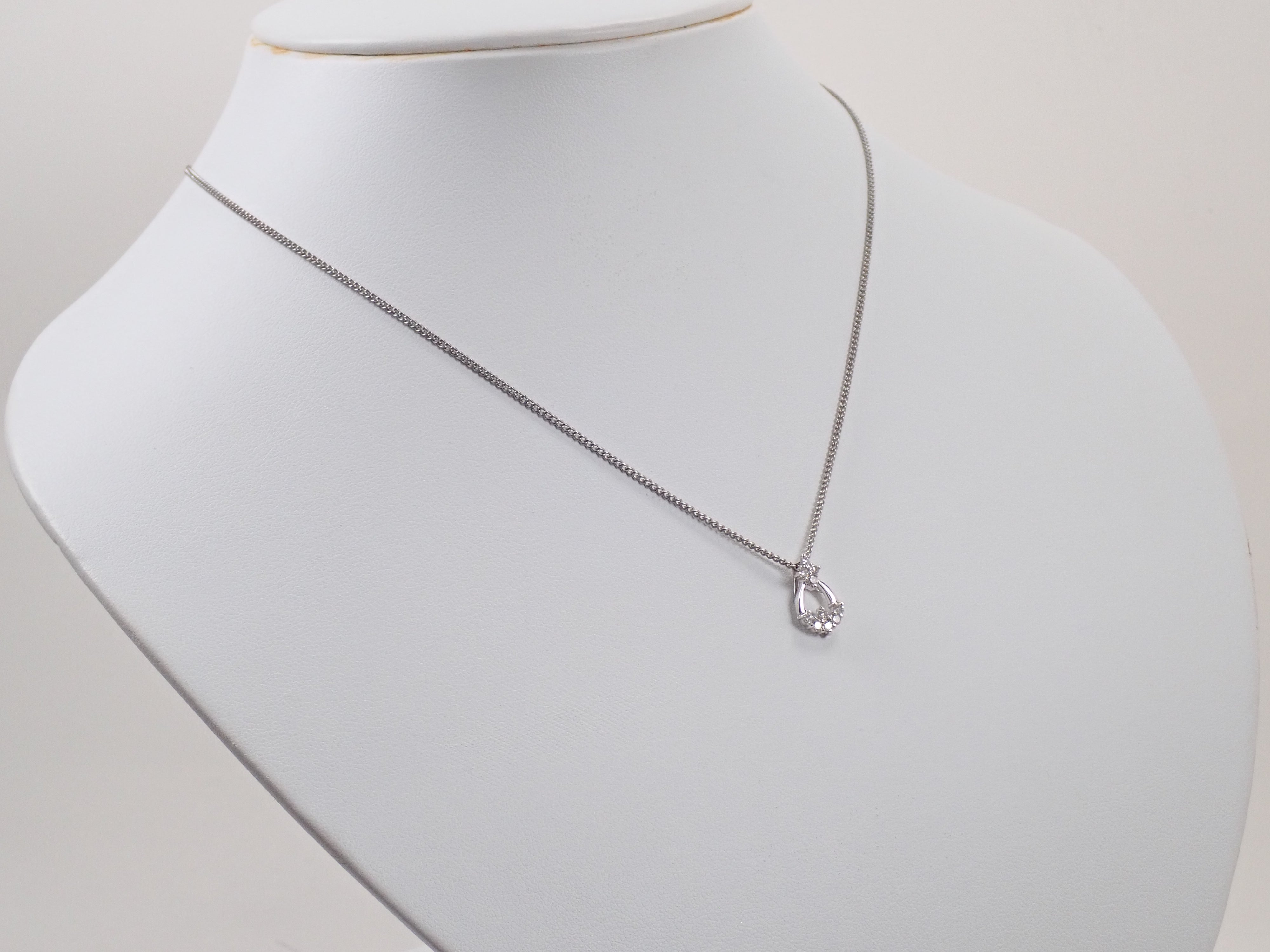 【7/20 22時販売】【カラフリ】K18WG ダイヤモンド 0.2ct ペンダントトップ(ネックレストップ)