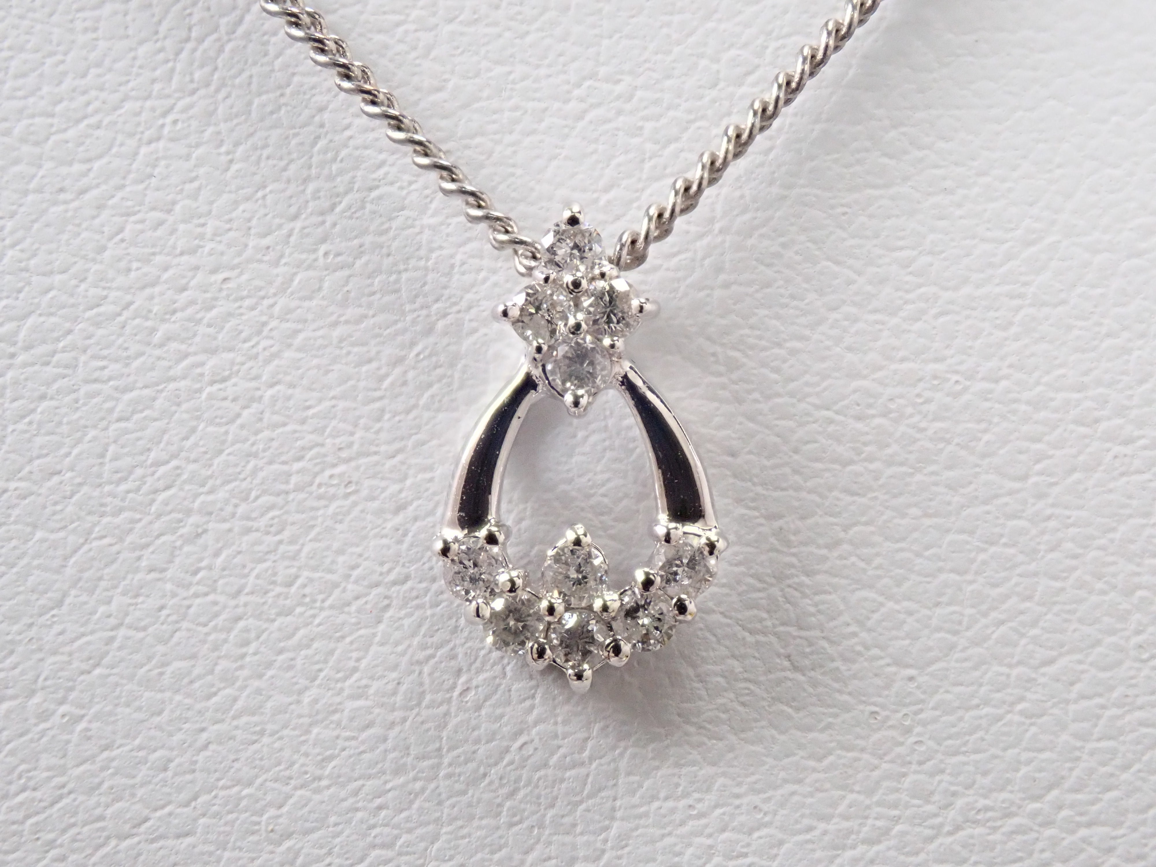 【7/21 22時販売】【カラフリ】K18WG ダイヤモンド 0.2ct ペンダントトップ(ネックレストップ)