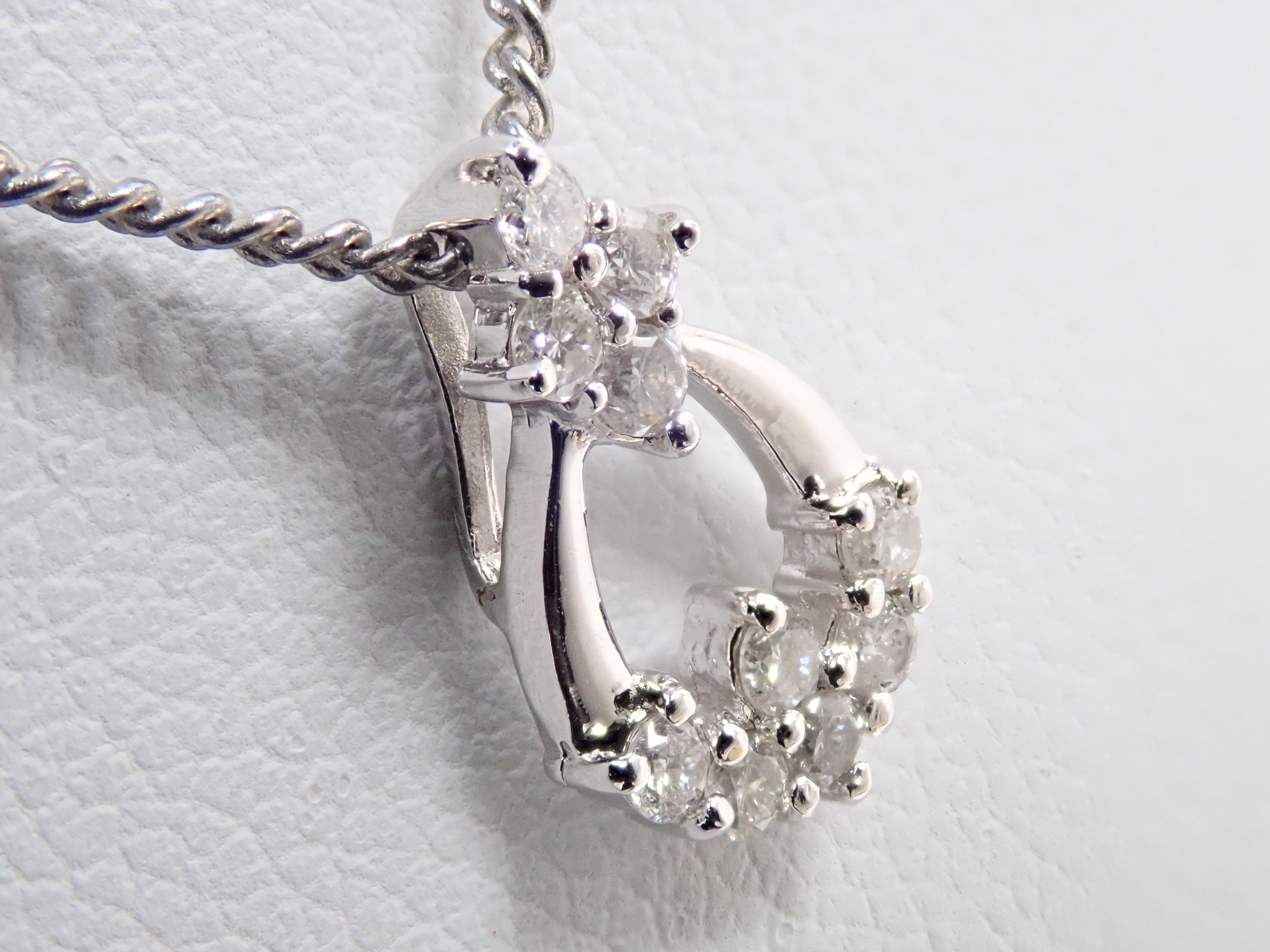 【7/20 22時販売】【カラフリ】K18WG ダイヤモンド 0.2ct ペンダントトップ(ネックレストップ)