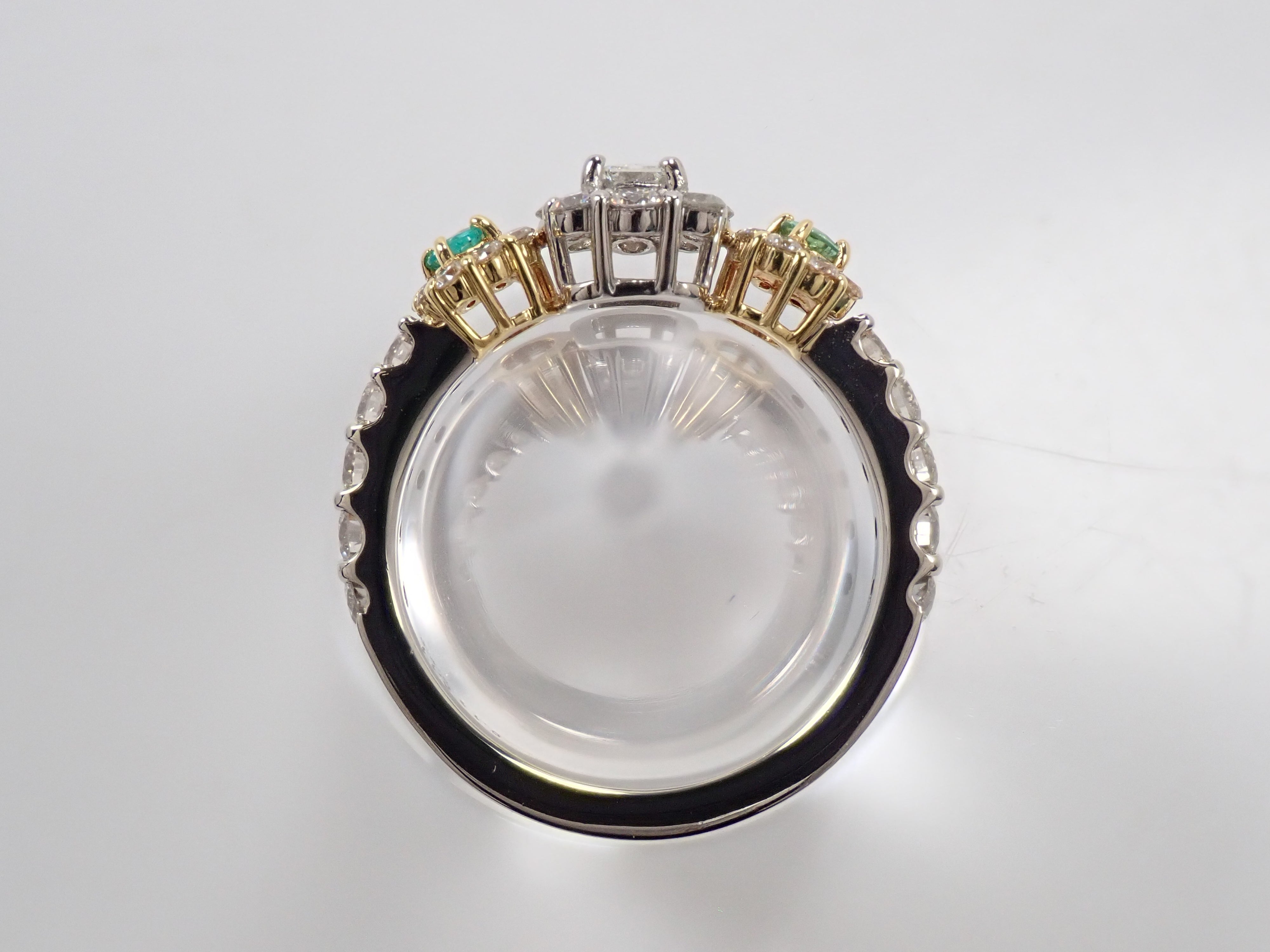 Pt950/K18 パライバトルマリン 0.11ct リング
