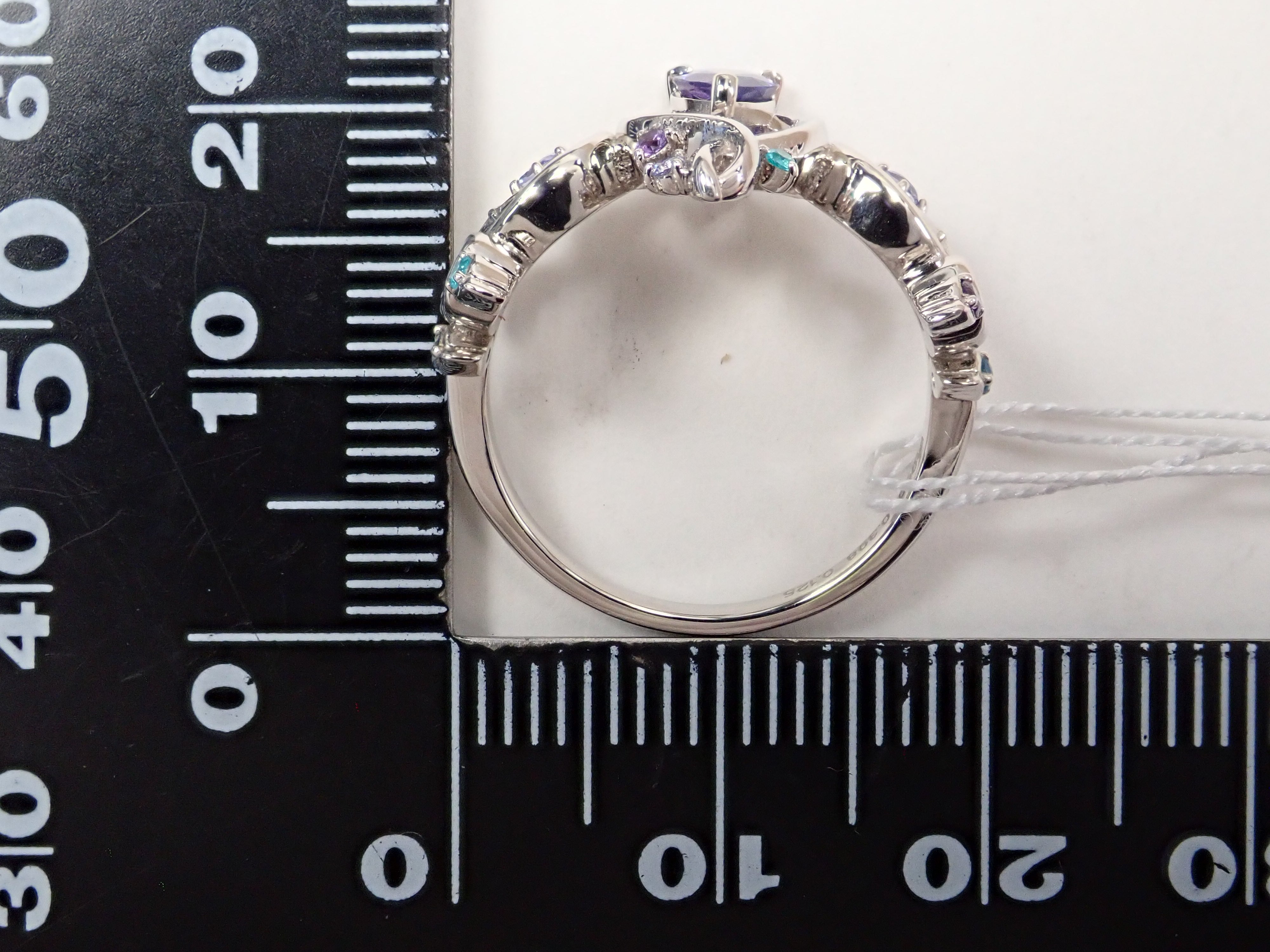 Pt950 バイカラーサファイア 0.398ct リング