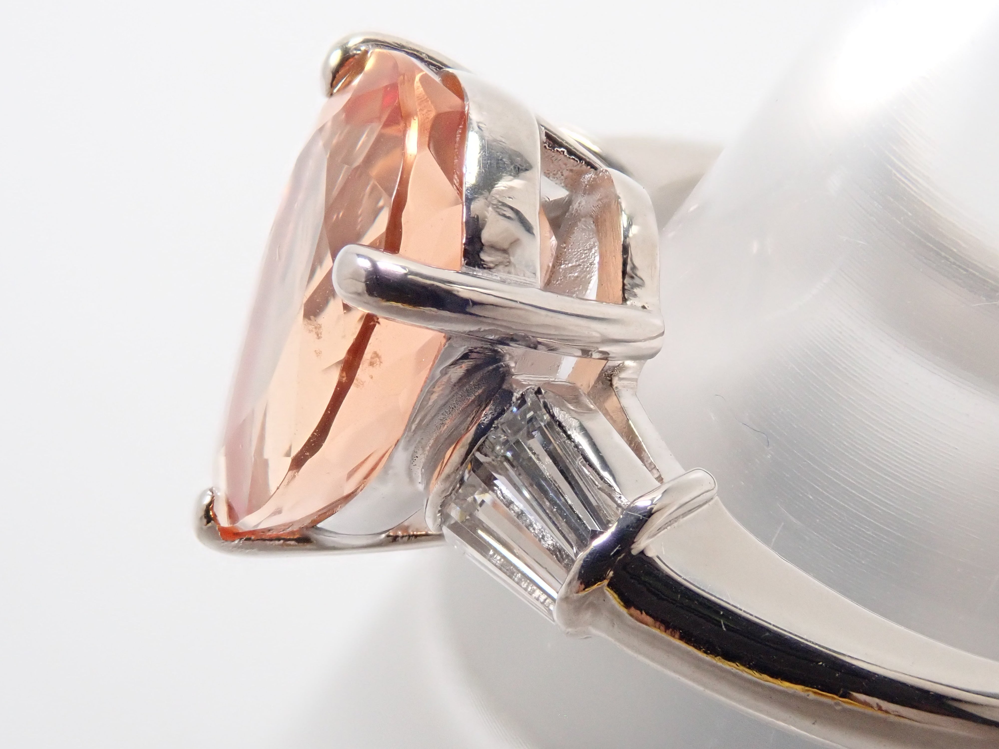 【7/29 22時販売】【カラフリ】Pt900 インペリアルトパーズ 3.88ct・ダイヤモンド0.26ct リング 鑑別書