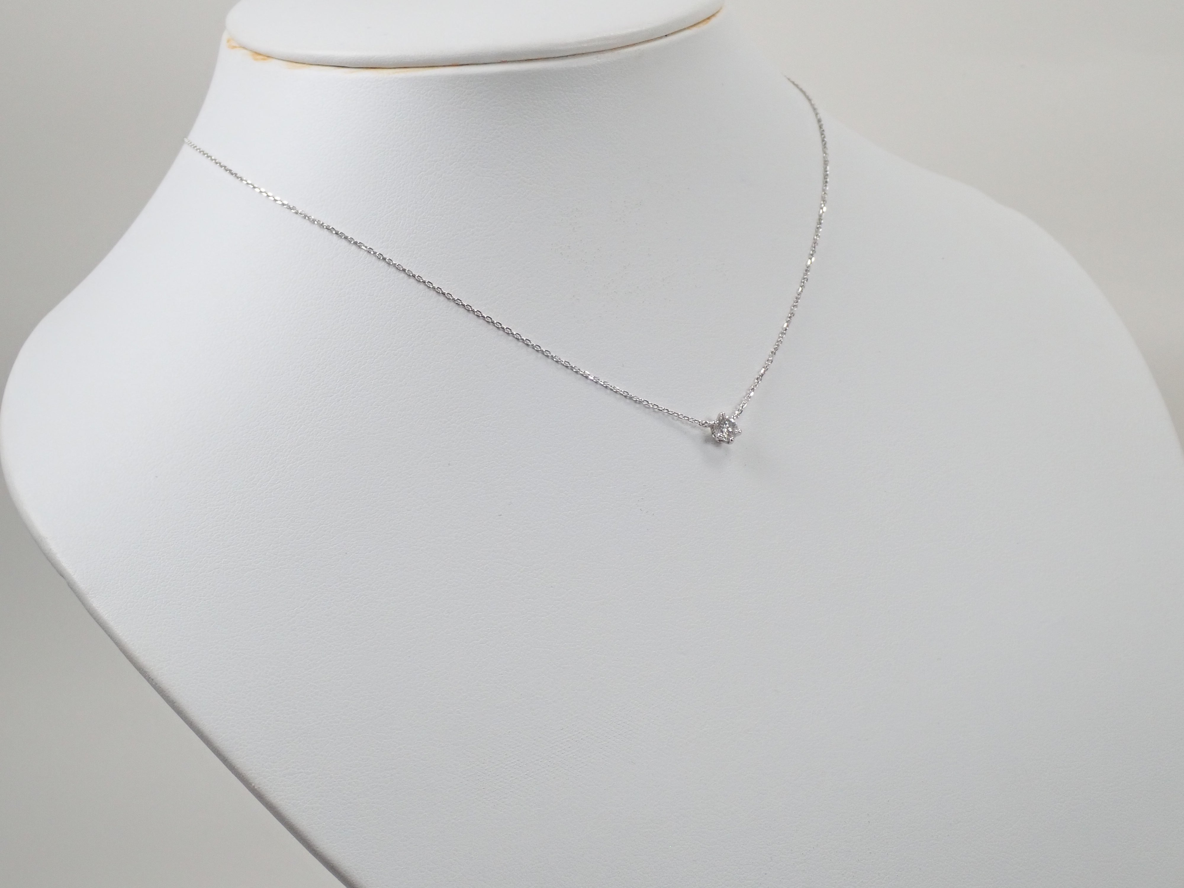 【7/26 22時販売】【カラフリ】Pt900/Pt850 ダイヤモンド 4.0mm/0.29ct 一粒ペンダント(ネックレス)