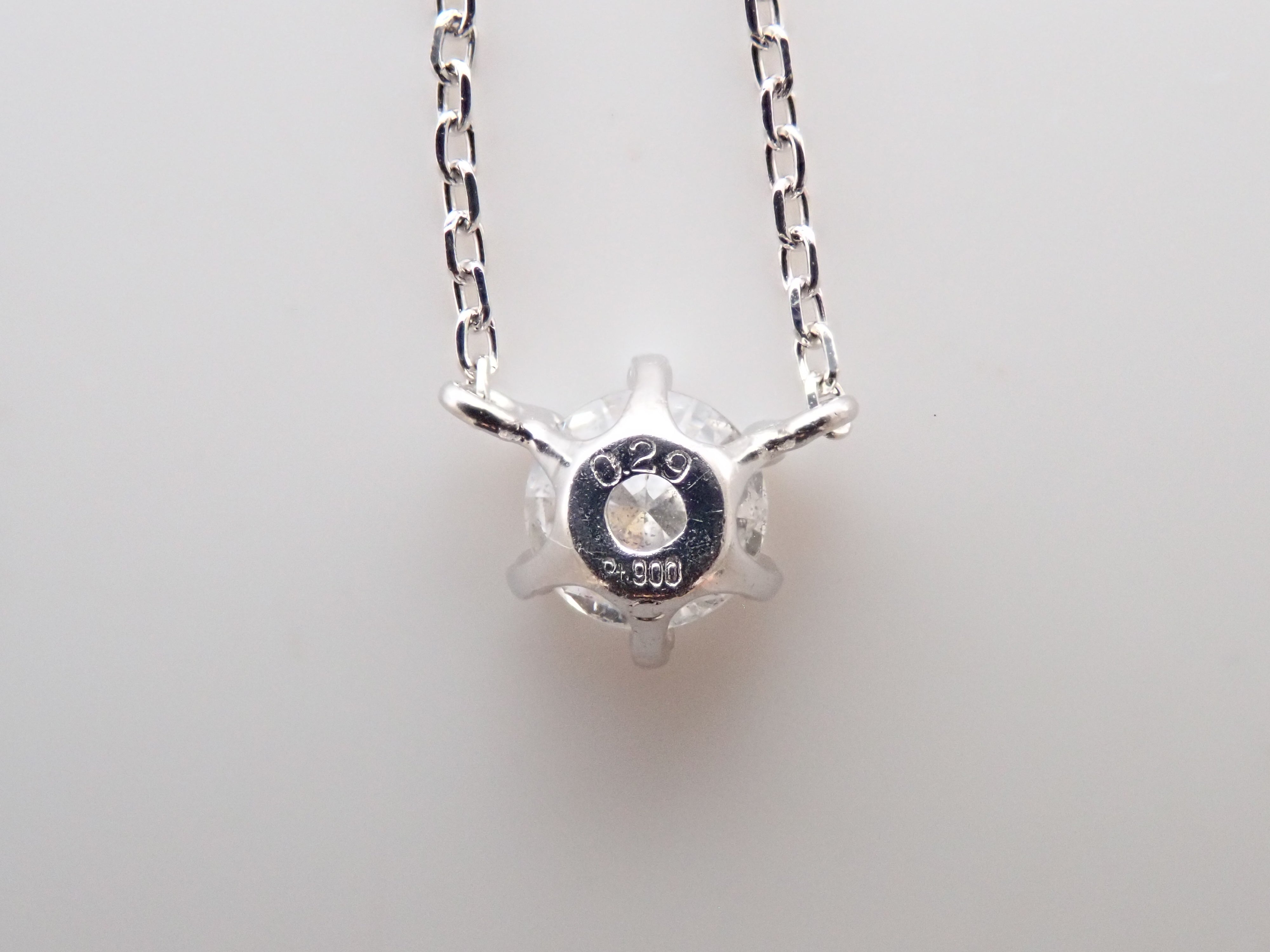【7/26 22時販売】【カラフリ】Pt900/Pt850 ダイヤモンド 4.0mm/0.29ct 一粒ペンダント(ネックレス)
