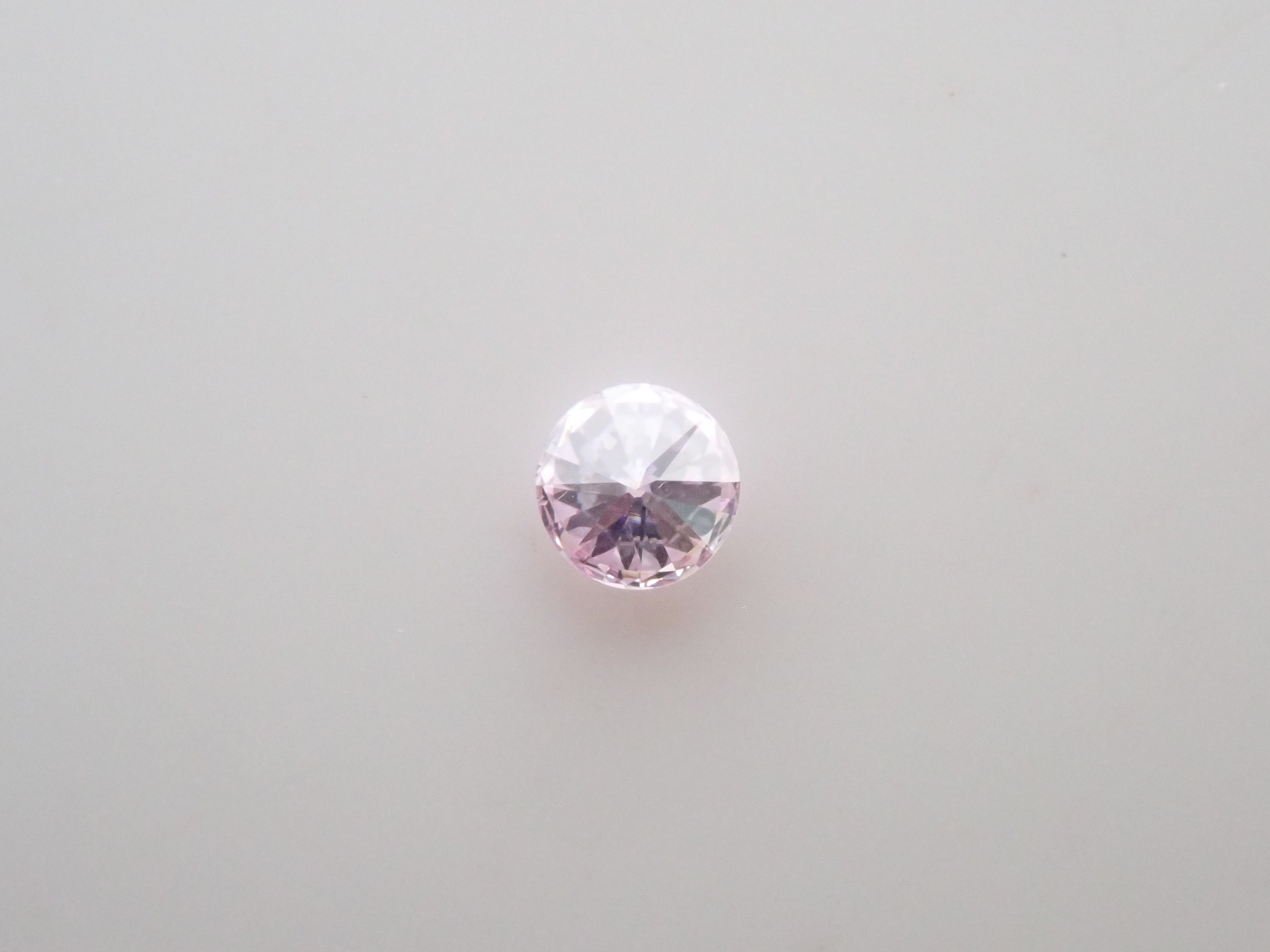 【7/26 22時販売】ピンクダイヤモンド 2.2mm/0.044ctルース(FANCY LIGHT PURPLE PINK, SI1)
