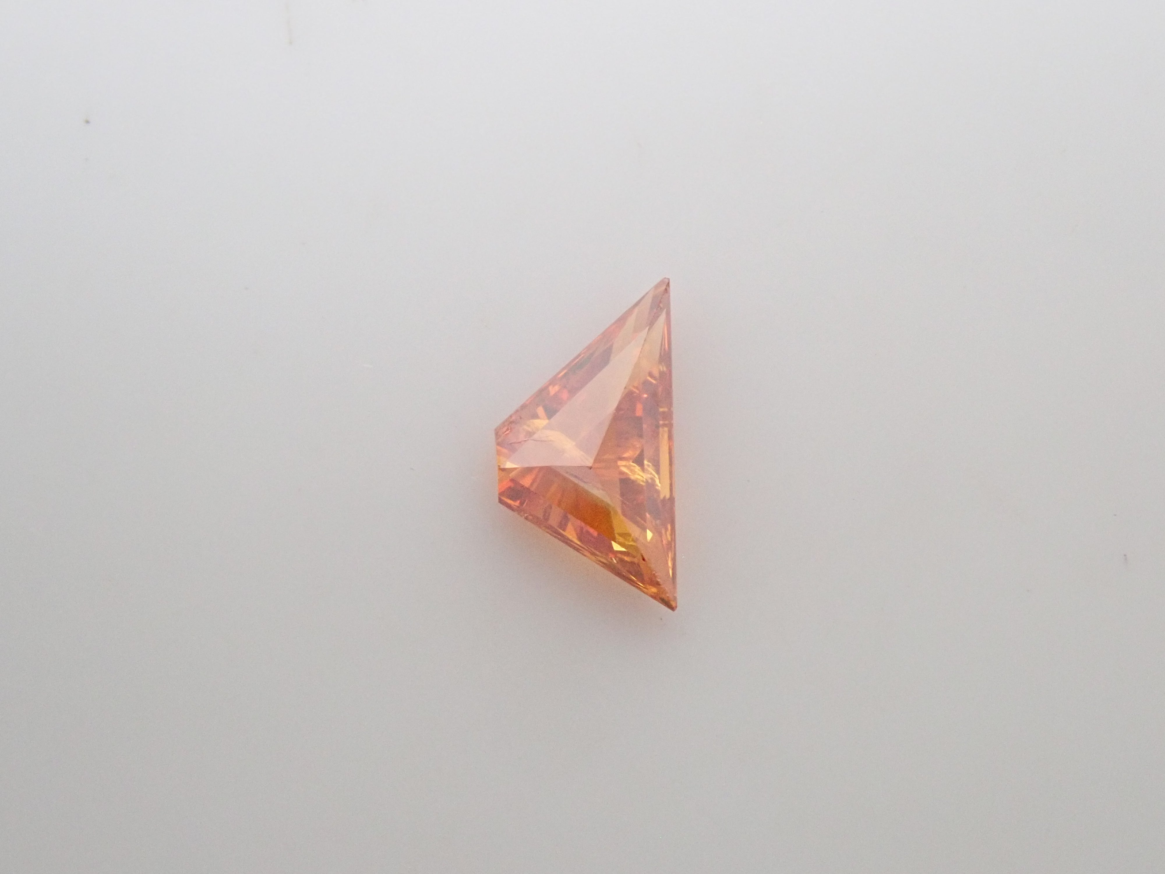 【7/26 22時販売】オレンジダイヤモンド 0.176ctルース(FANCY DEEP YELLOWISH ORANGE, I-1)