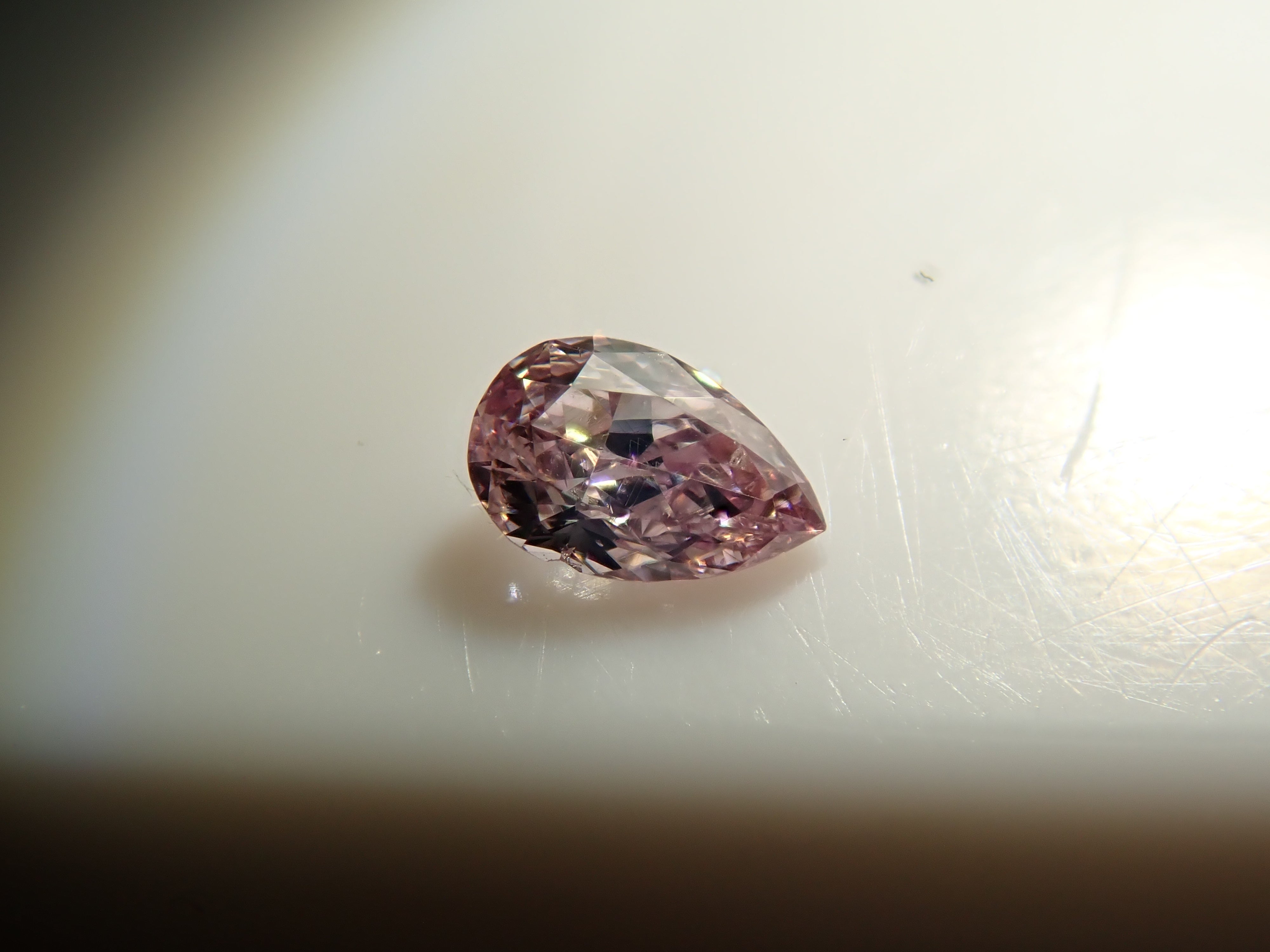 ピンクダイヤモンド 0.030ctルース(FANCY LIGHT PURPLE PINK, SI1)