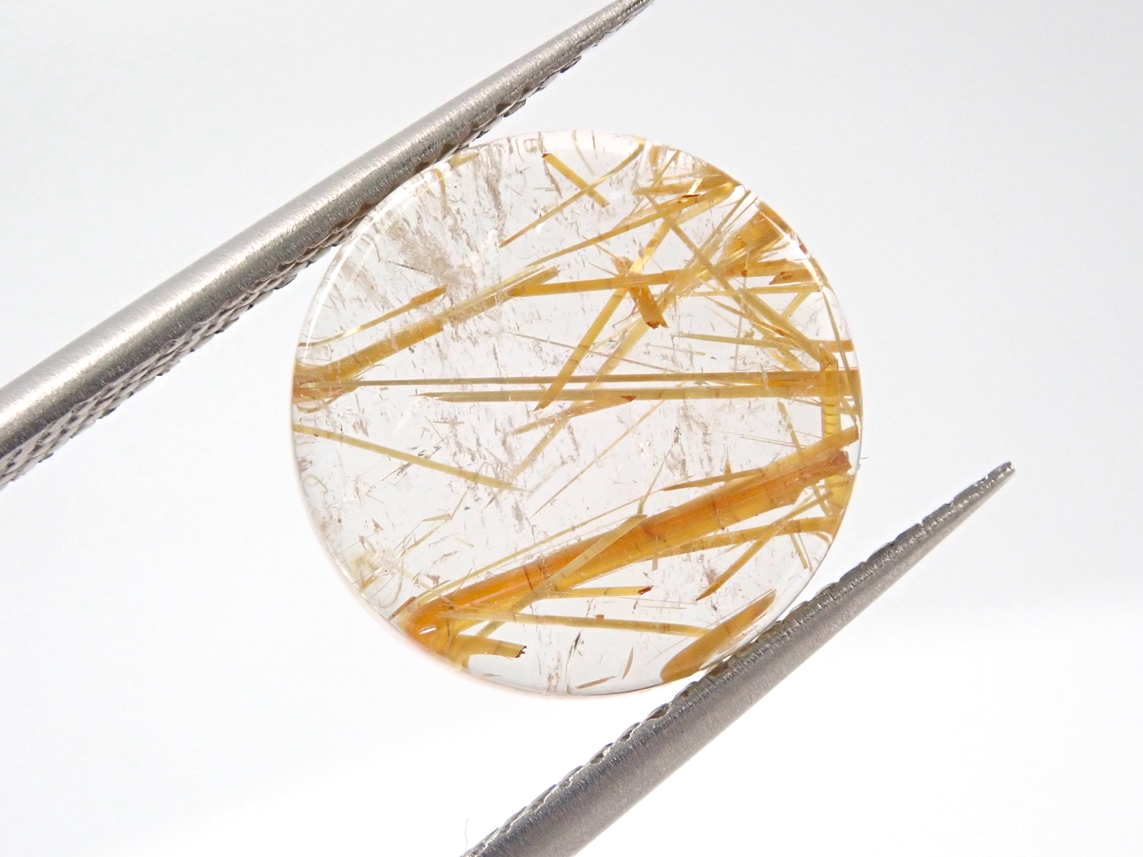ルチルクォーツ1石ルース(12mm)《複数購入割引有》