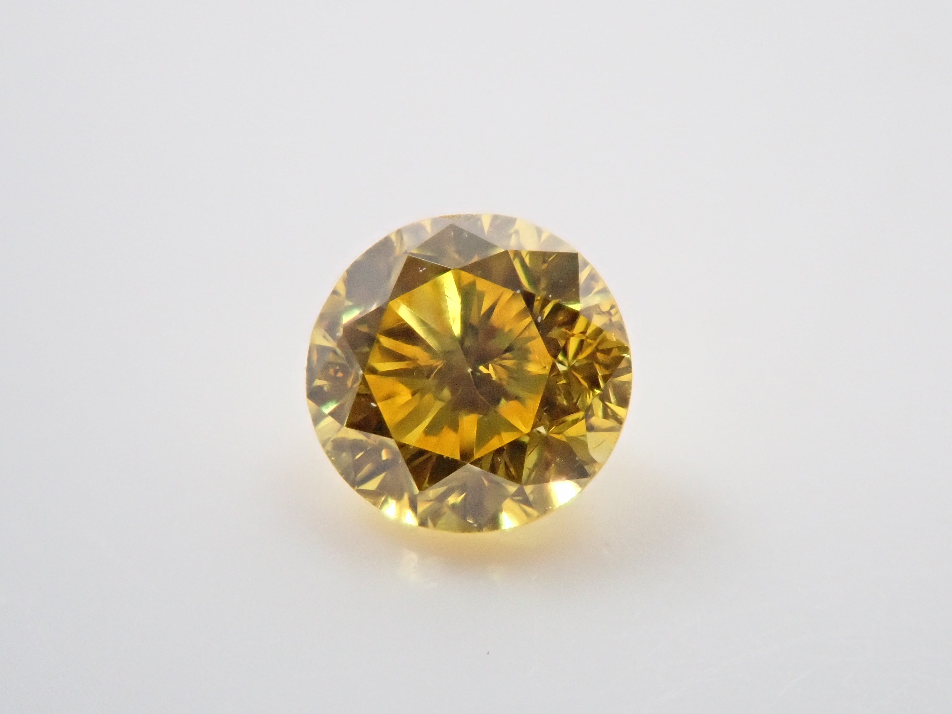 【32501968掲載】イエローダイヤモンド 0.144ctルース(FANCY VIVID YELLOW, SI-2)