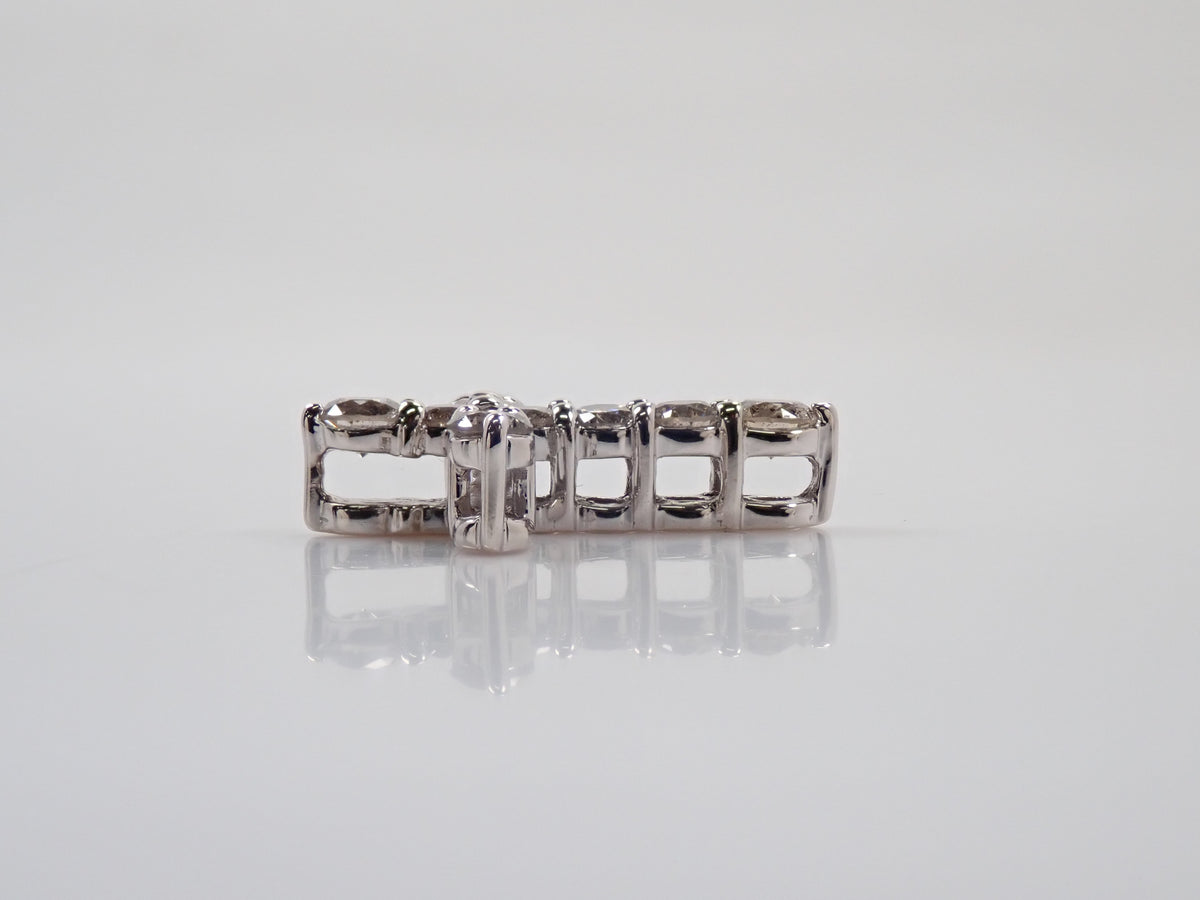 【10/7 22時販売】【カラフリ】K18WG ダイヤモンド 0.5ct クロスモチーフ ペンダントトップ(ネックレストップ)